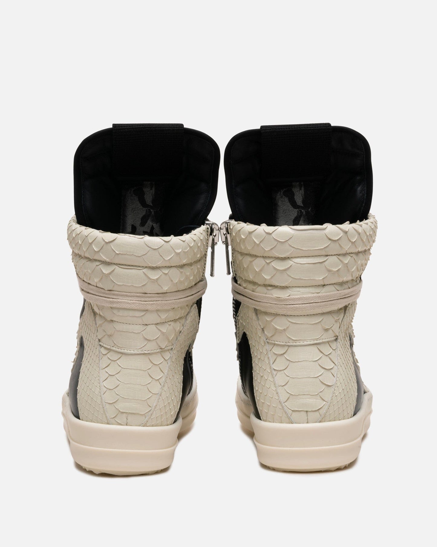 Rick Owens Men's Sneakers Geobasket in Black/Milk