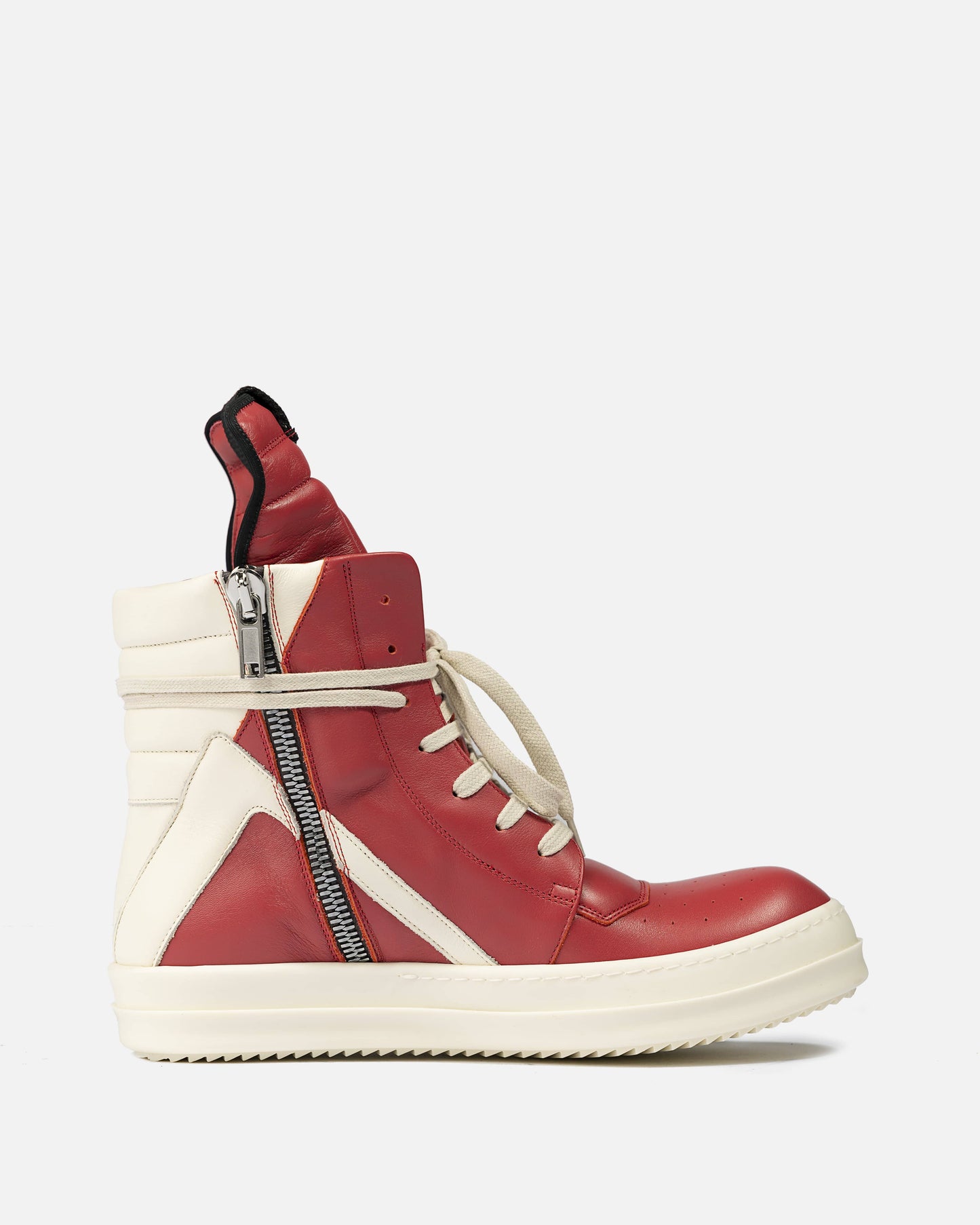 Rick Owens Men's Sneakers Geobasket in Carnelian/Milk