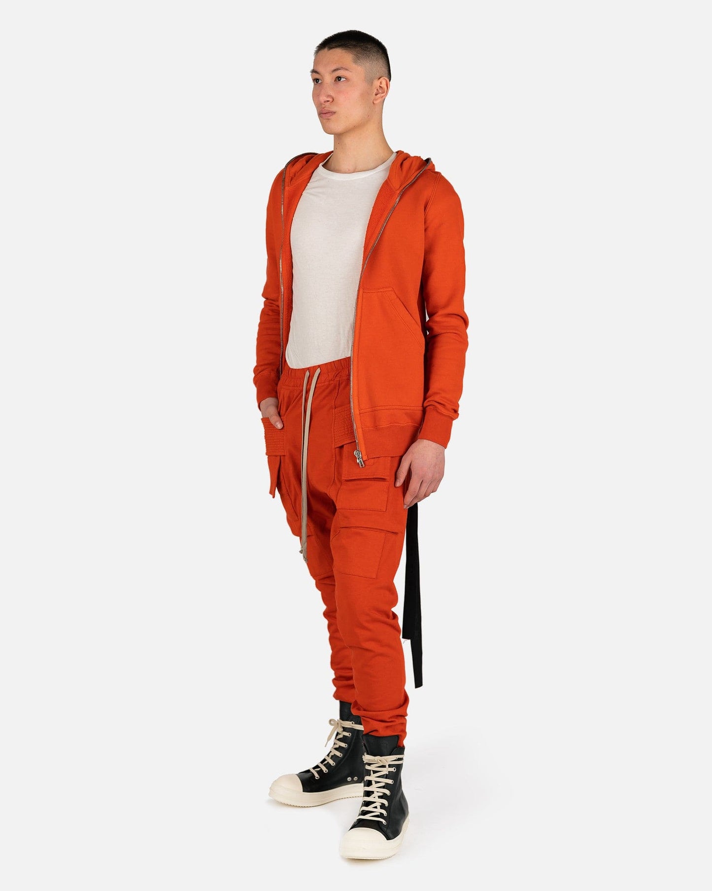Rick Owens DRKSHDW Men's Sweatshirts Gimp Hoodie in Orange