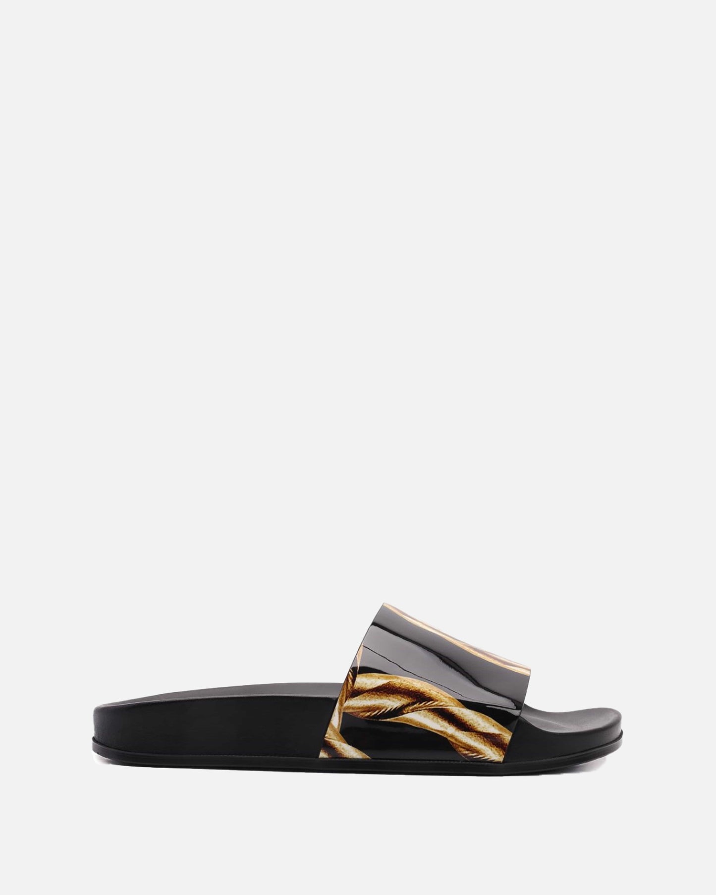 VETEMENTS Men's Sneakers Gold Chain Sandals in Black