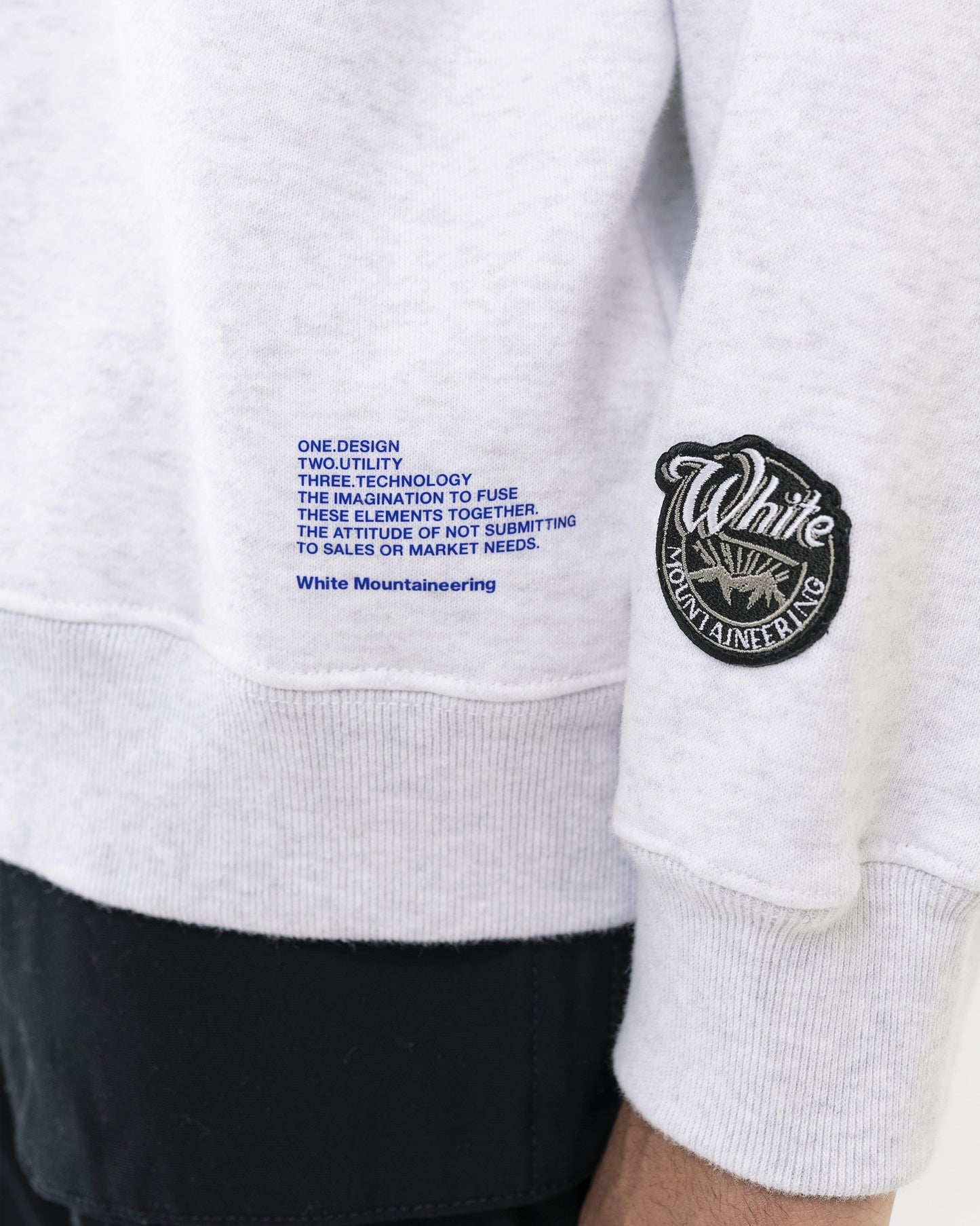 White Mountaineering Men's Sweatshirts Graphic Hoodie in Heather