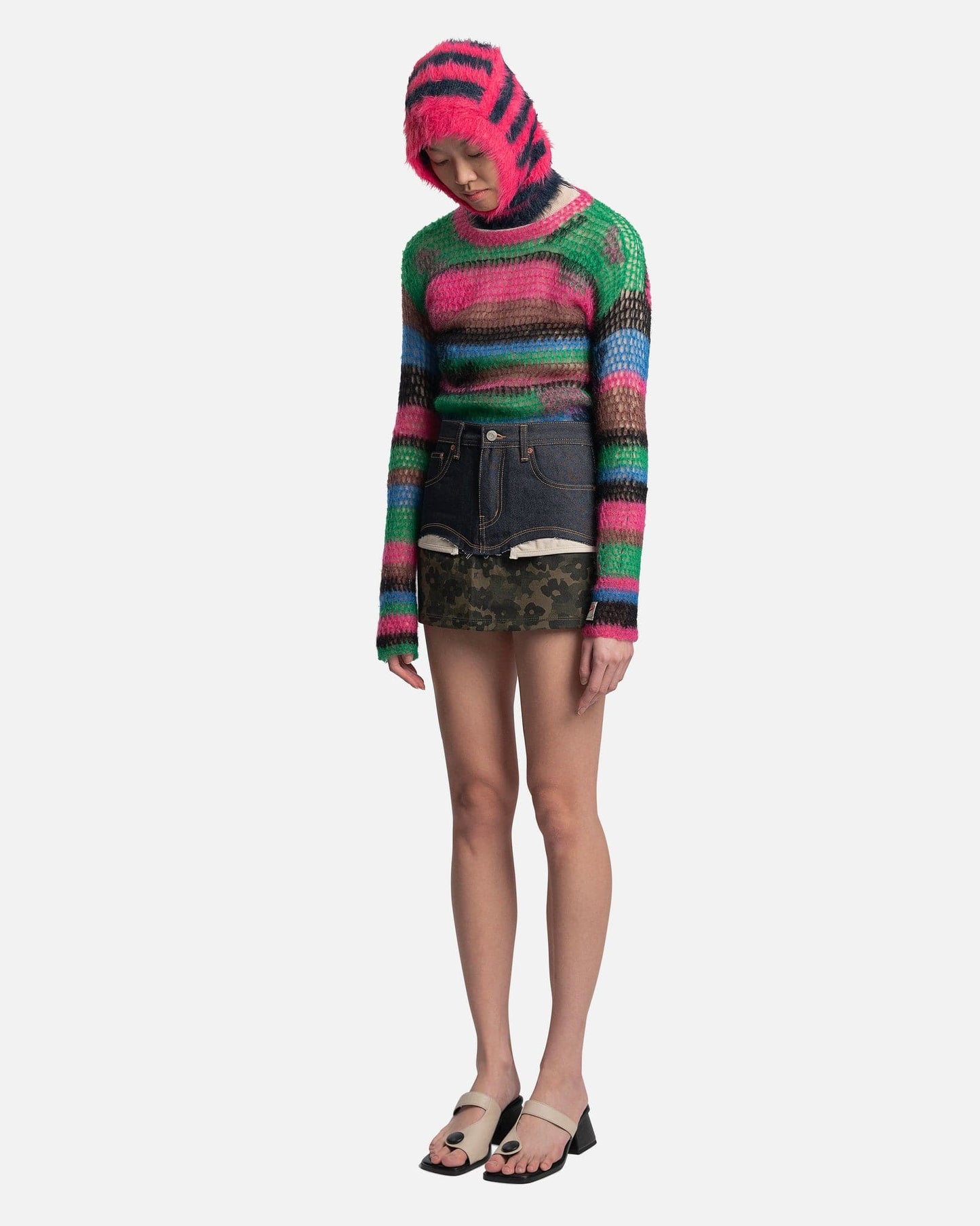 Andersson Bell Women Tops Hand Knitted Stripe Top in Pink