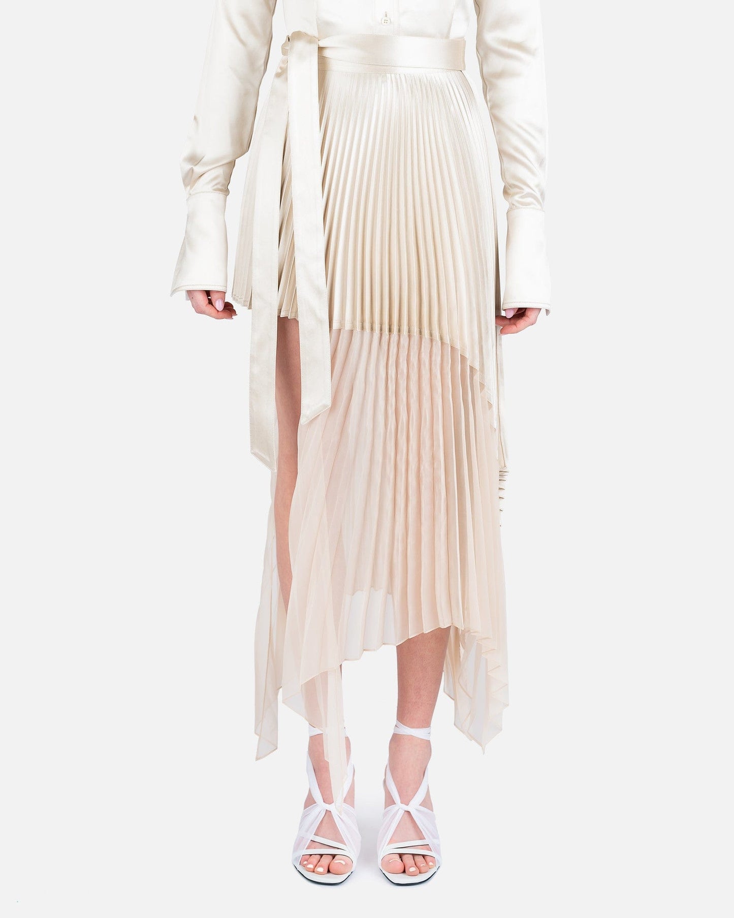 Peter Do Women Sandals Handkerchief Sandal in White