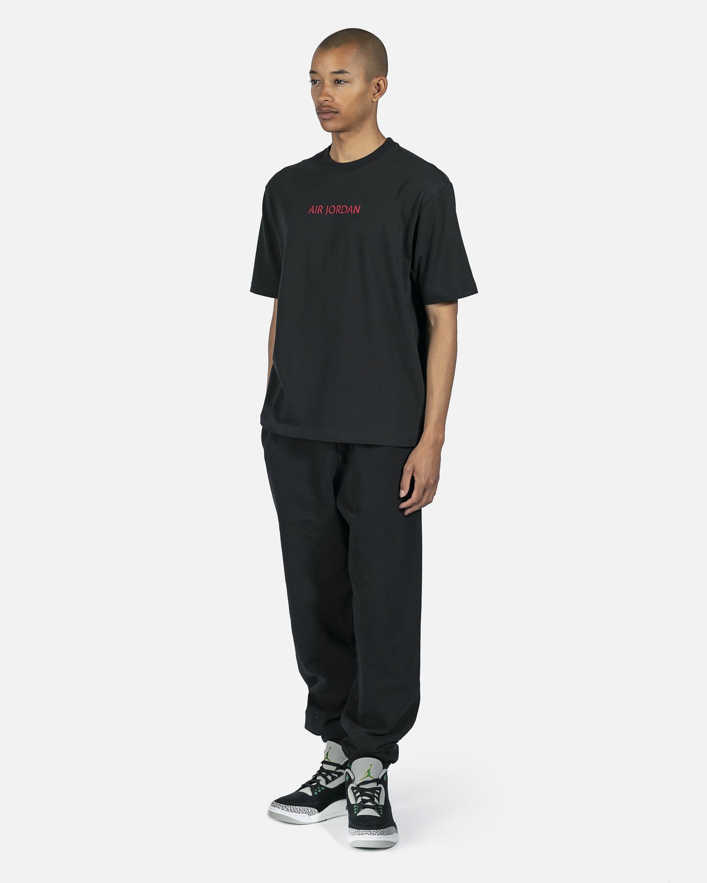 JORDAN Men's T-Shirts Heavyweight Structure Tee in Black/Red