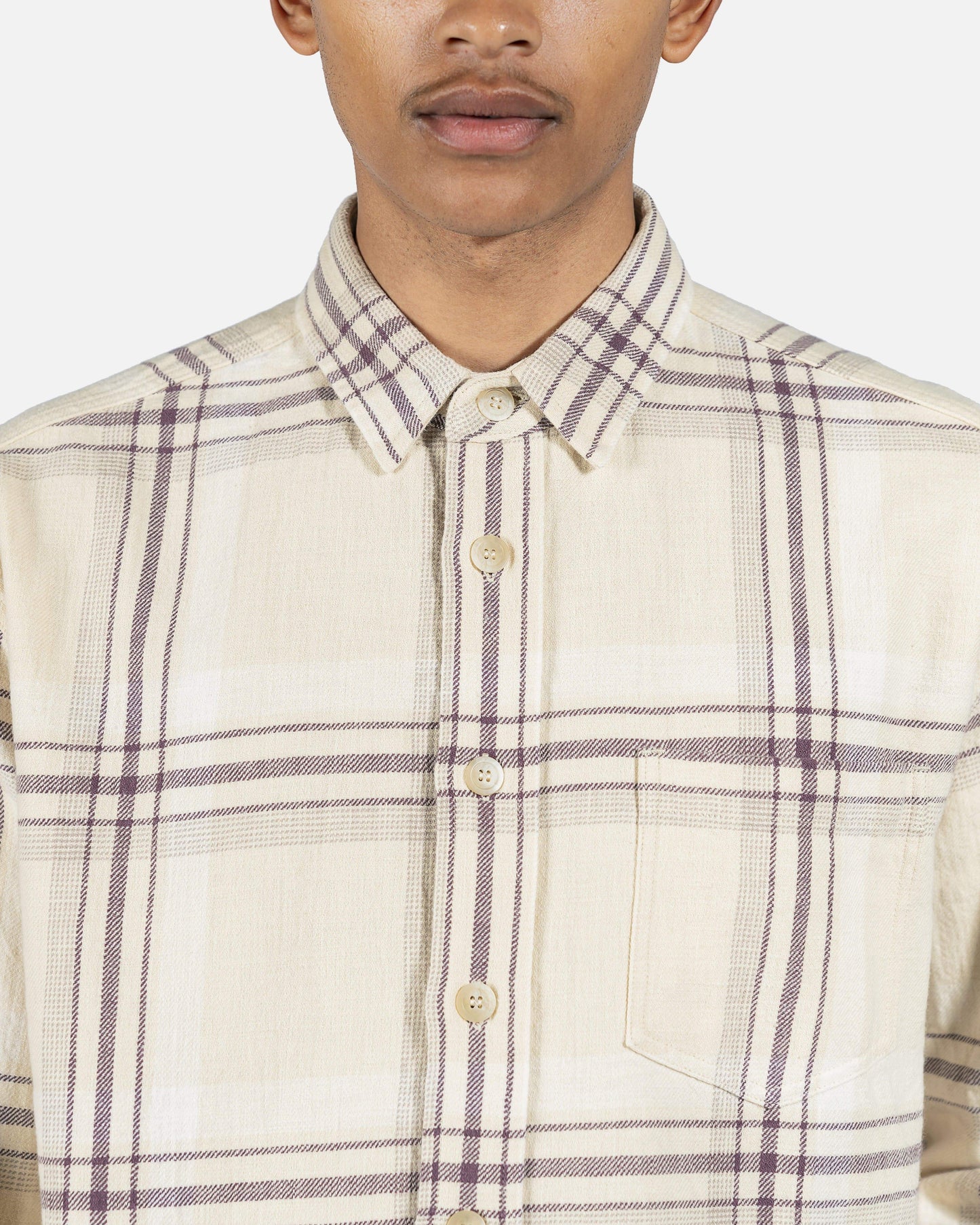 John Elliott Men's Shirts Hemi Oversized Shirt in Gobi Check
