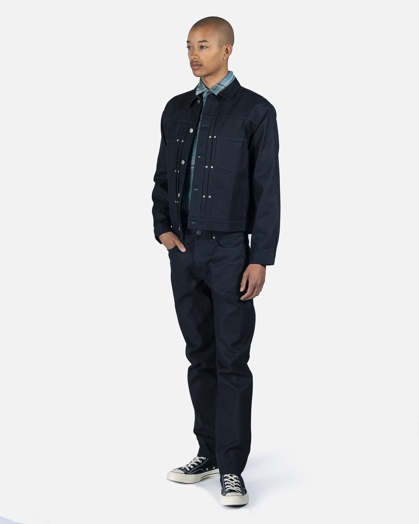 John Elliott Men's Shirts Hemi Oversized Shirt in Oceana Check