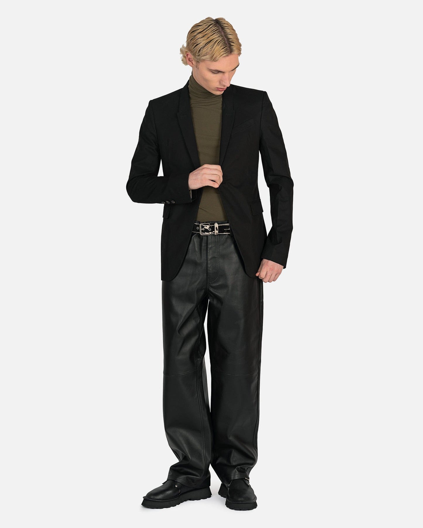 Dries Van Noten Men's Shirts Heyze Jersey in Kaki