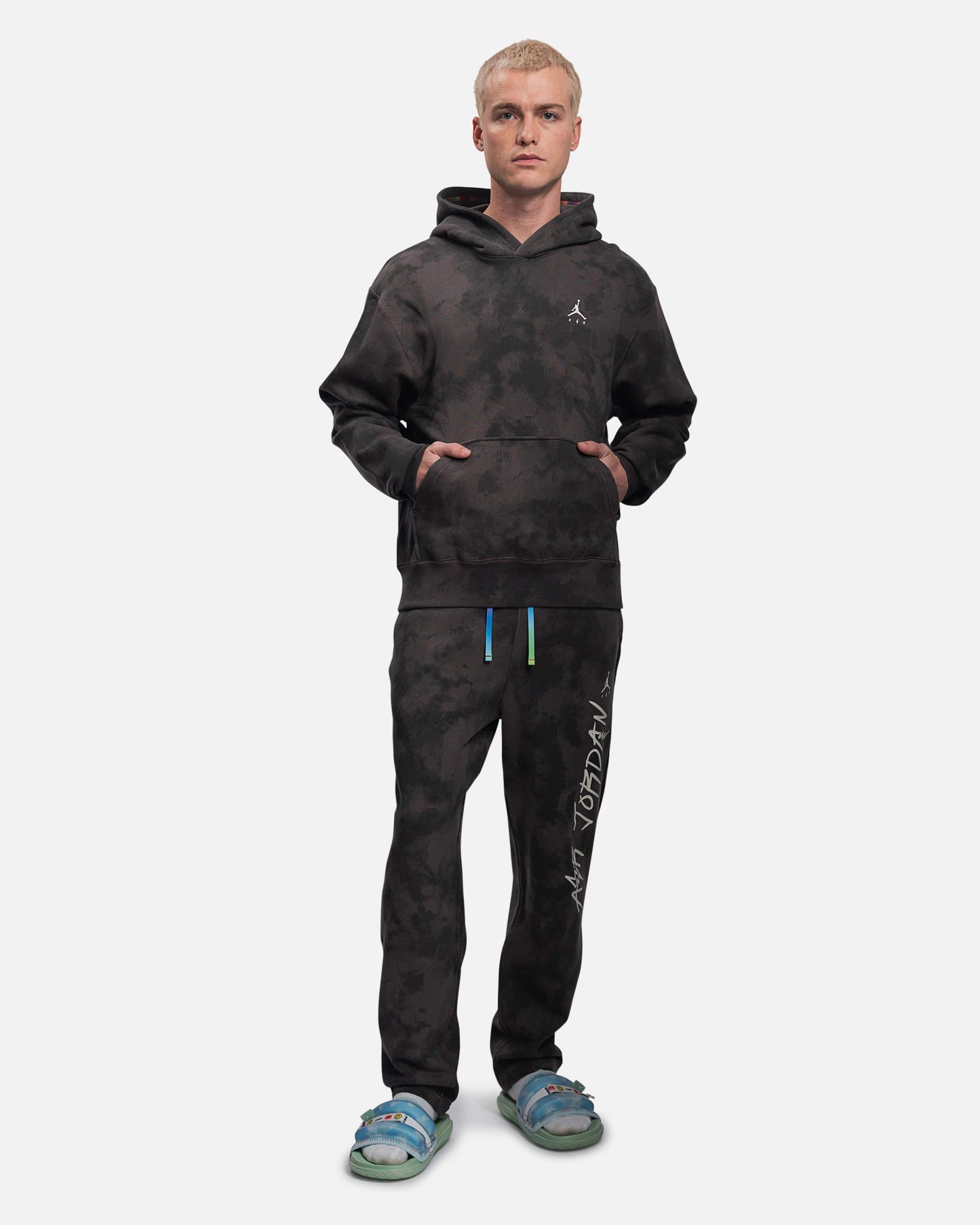 JORDAN Men's Sweatshirts J Balvin Hoodie in Flat Pewter/Black