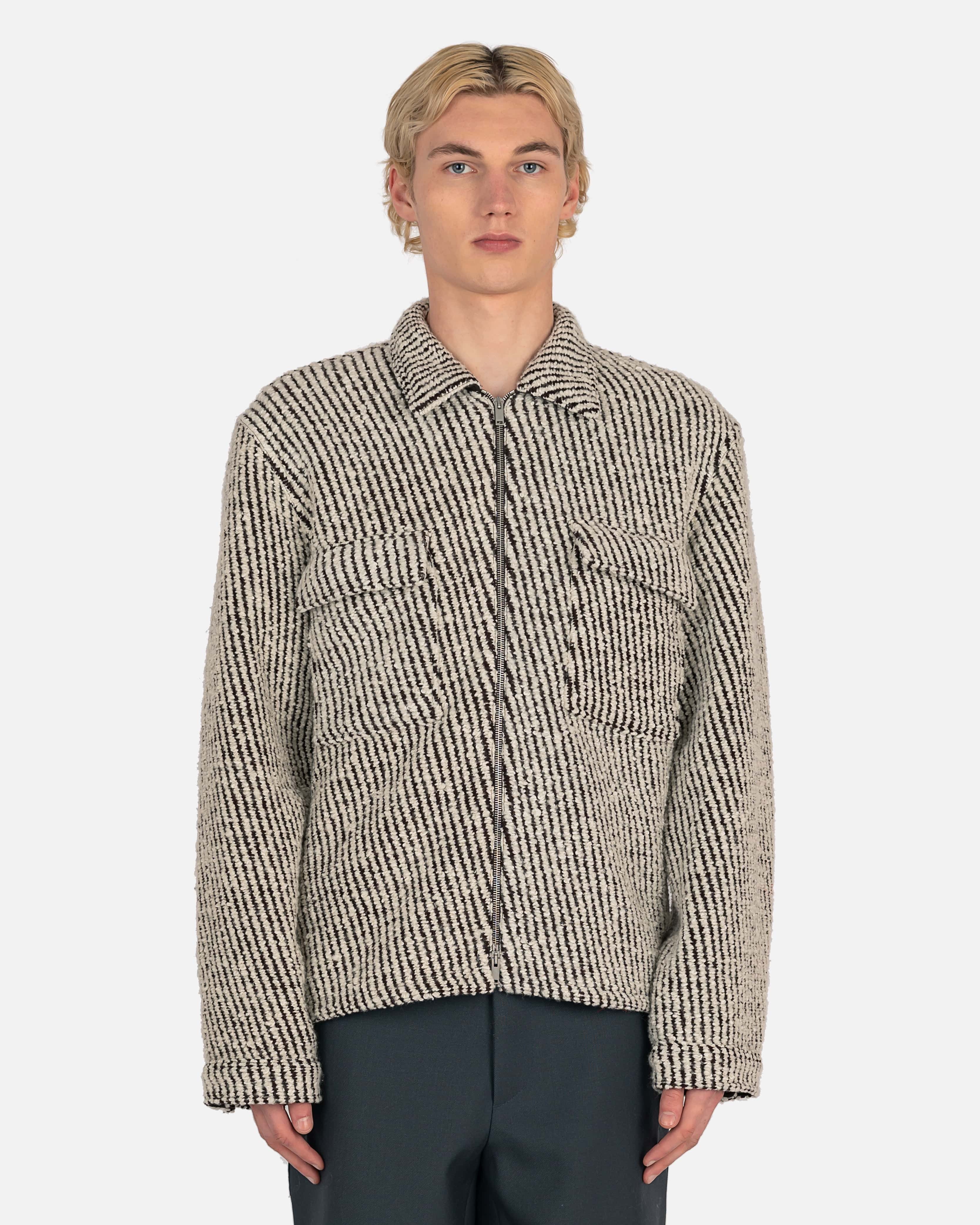 Jacquard in Open White SVRN Knit Shirt –