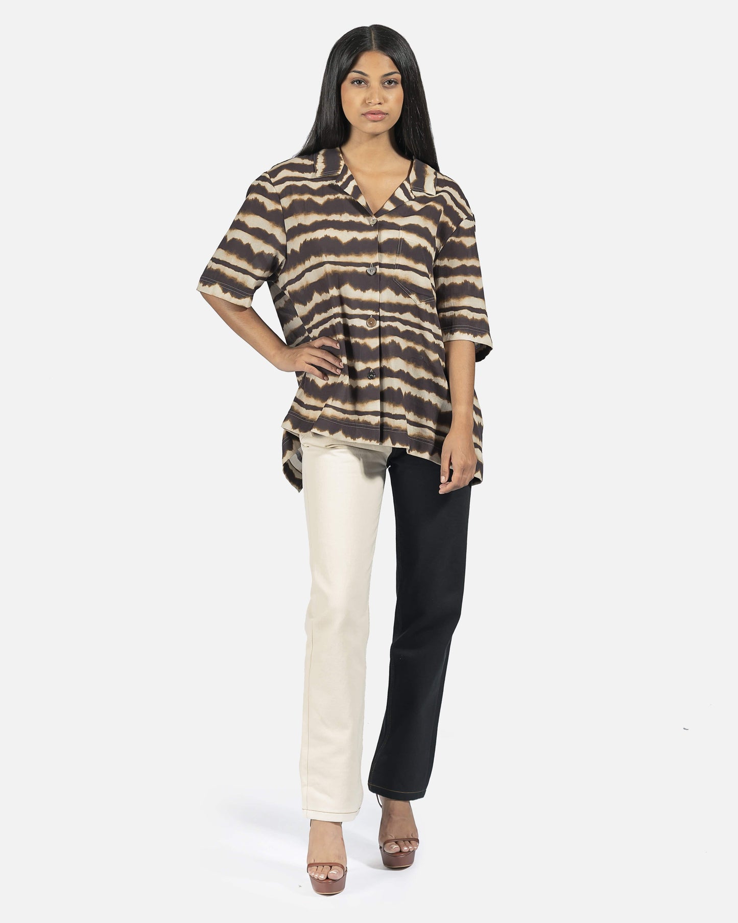 Nanushka Women Pants Kemia Jeans in Black/Off-White