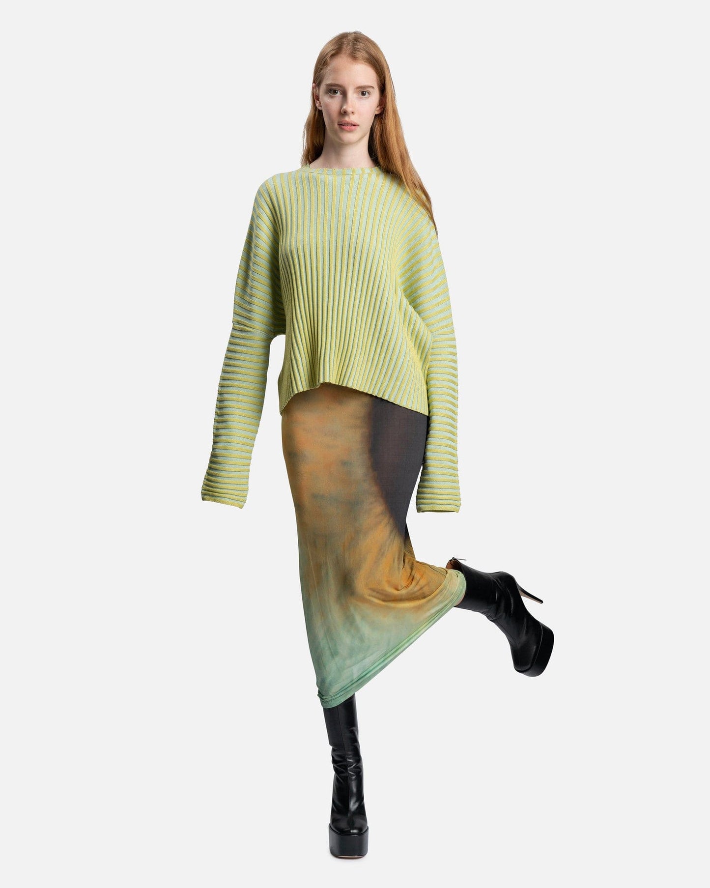 Eckhaus Latta Men's Sweatshirts Keyboard Dolman in Parrot