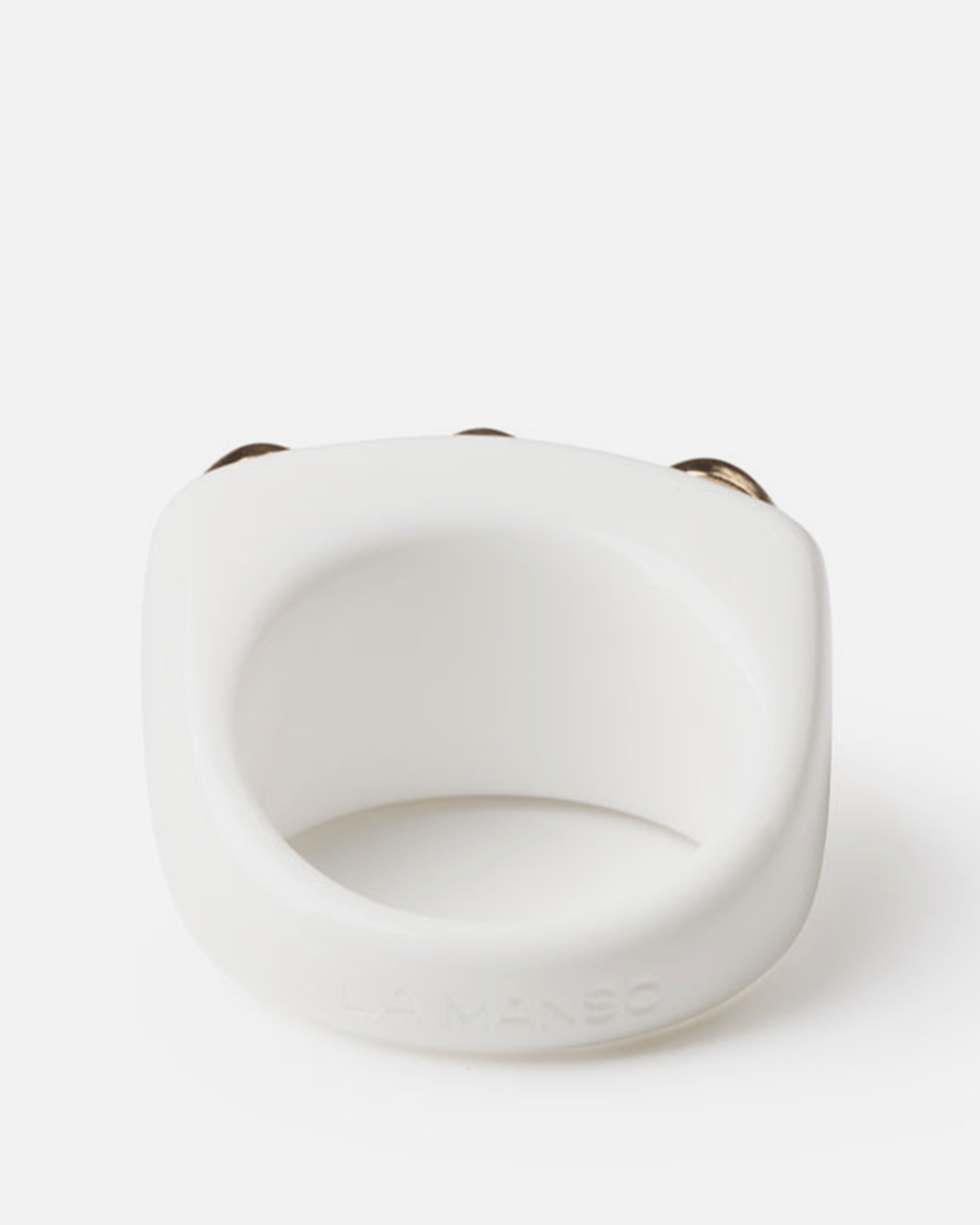 La Manso Jewelry Knuckle Duster Ring in White