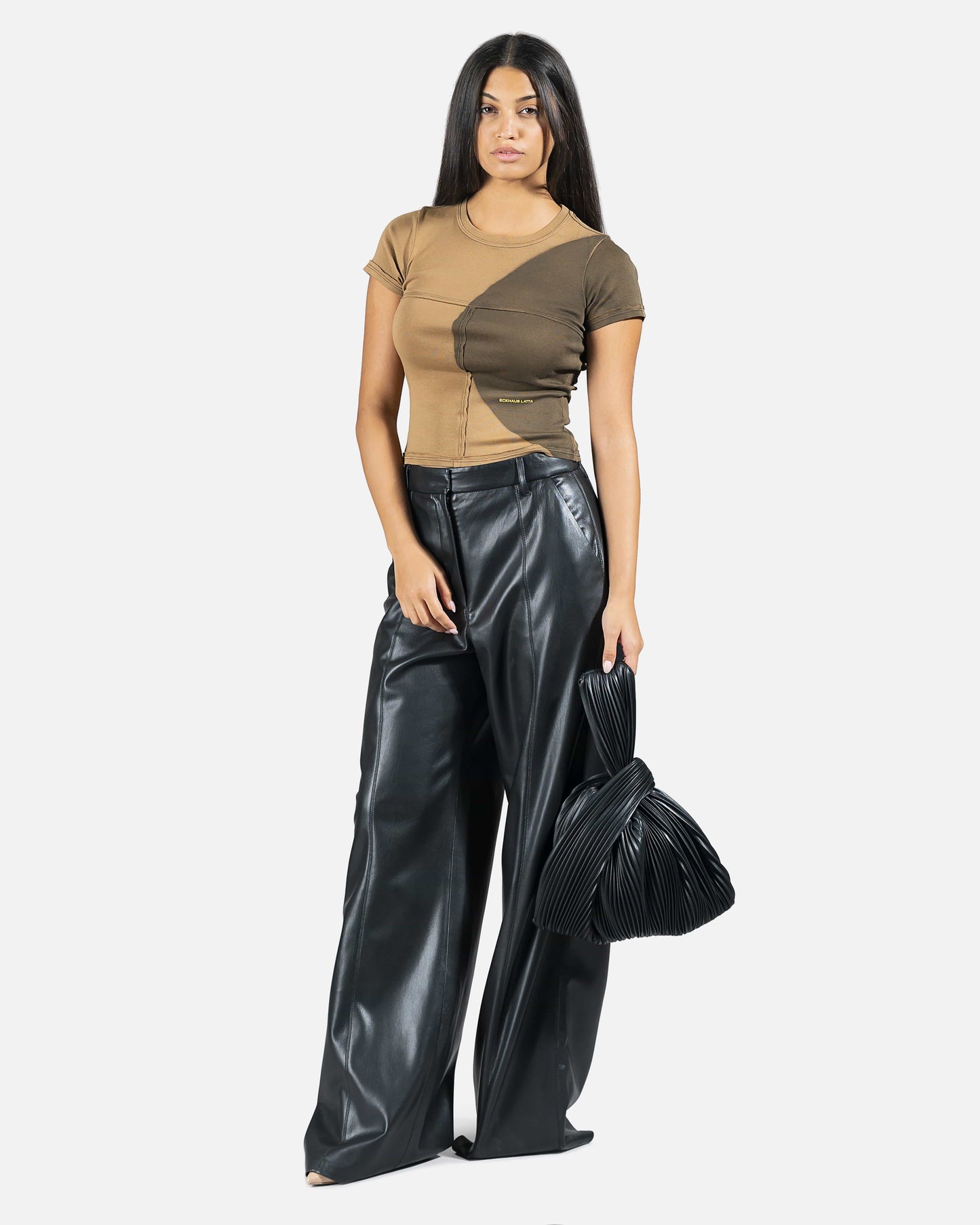 Eckhaus Latta Women Tops Lapped Baby Tee in Bungee Cord