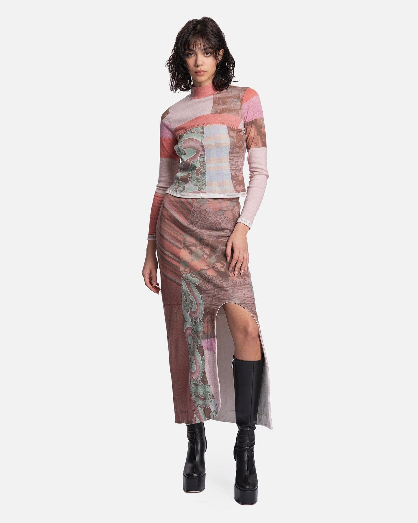 Eckhaus Latta Women Tops Lapped Baby Turtleneck in Patch