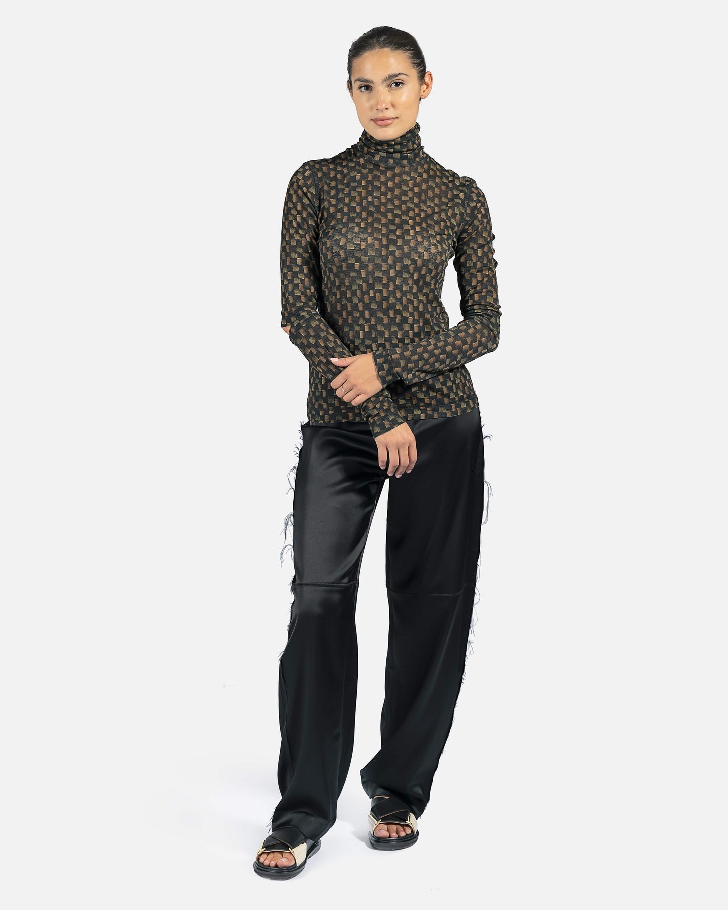 Nanushka Women Tops Larson Turtleneck in Black