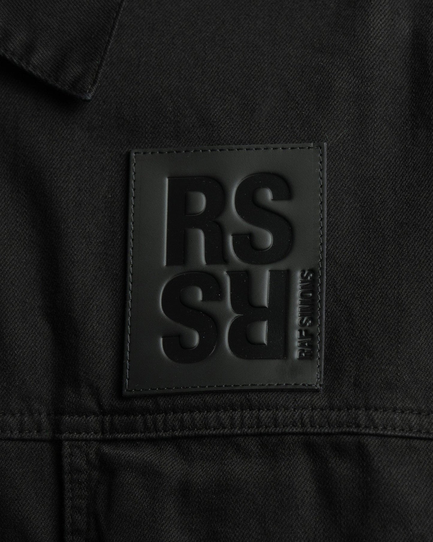 Raf Simons Men's Shirts Leather Fringes and Studs Big Fit Jacket in Black