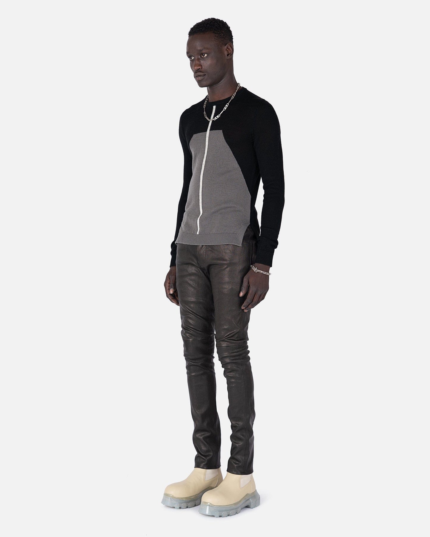 Rick Owens Men's Jeans Leather Tyrone Jeans in Black