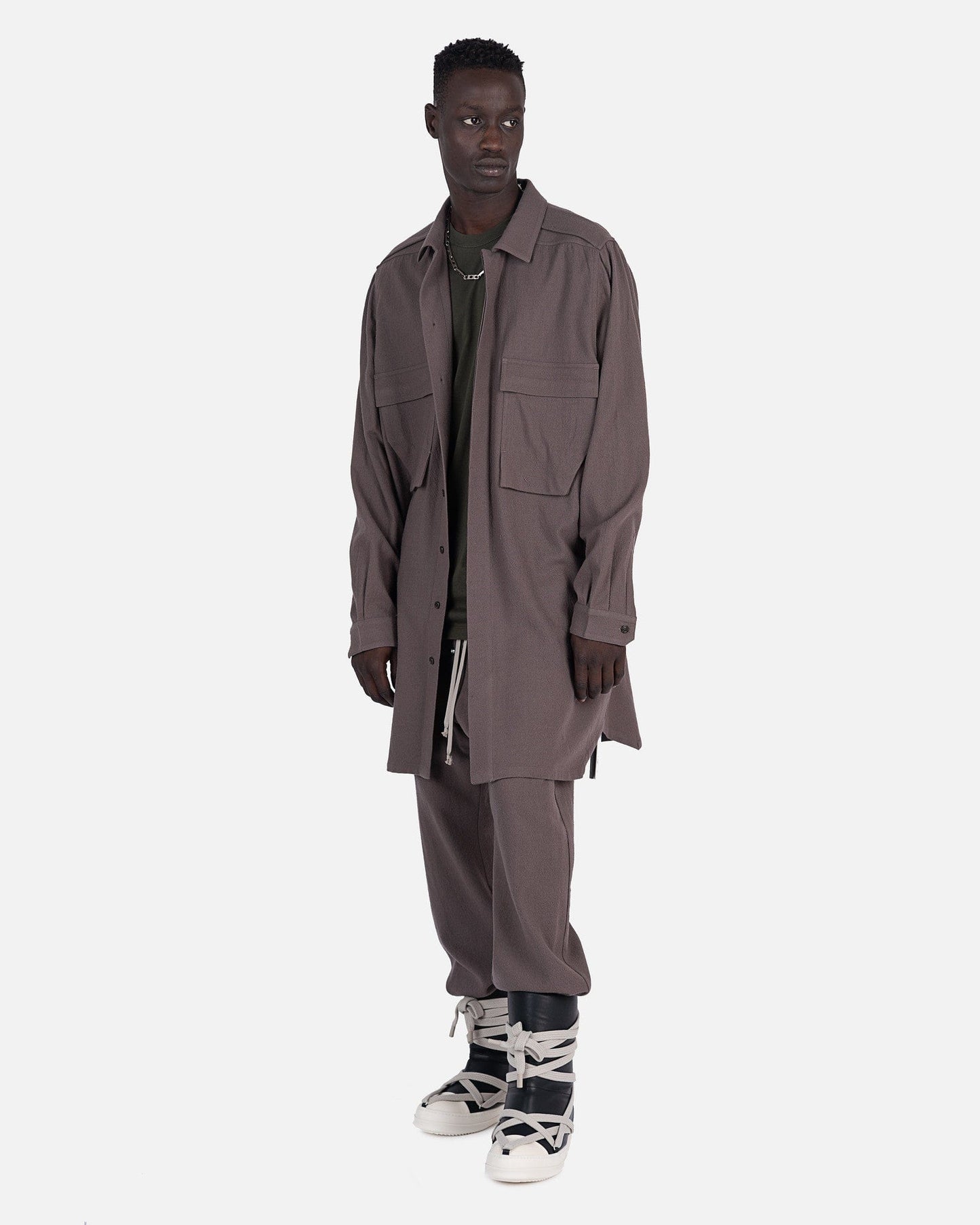 Rick Owens Men's T-Shirts Level T-Shirt in Green