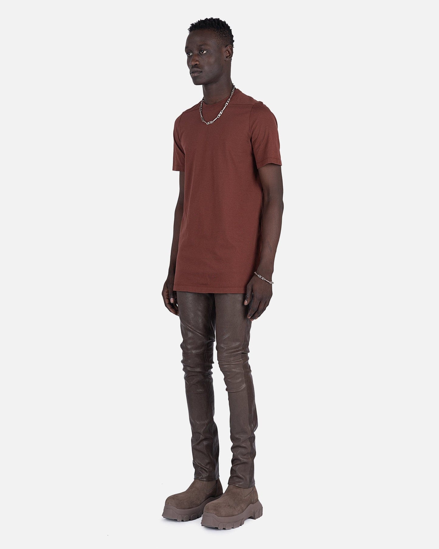 Rick Owens Men's T-Shirts Level T-Shirt in Macassar