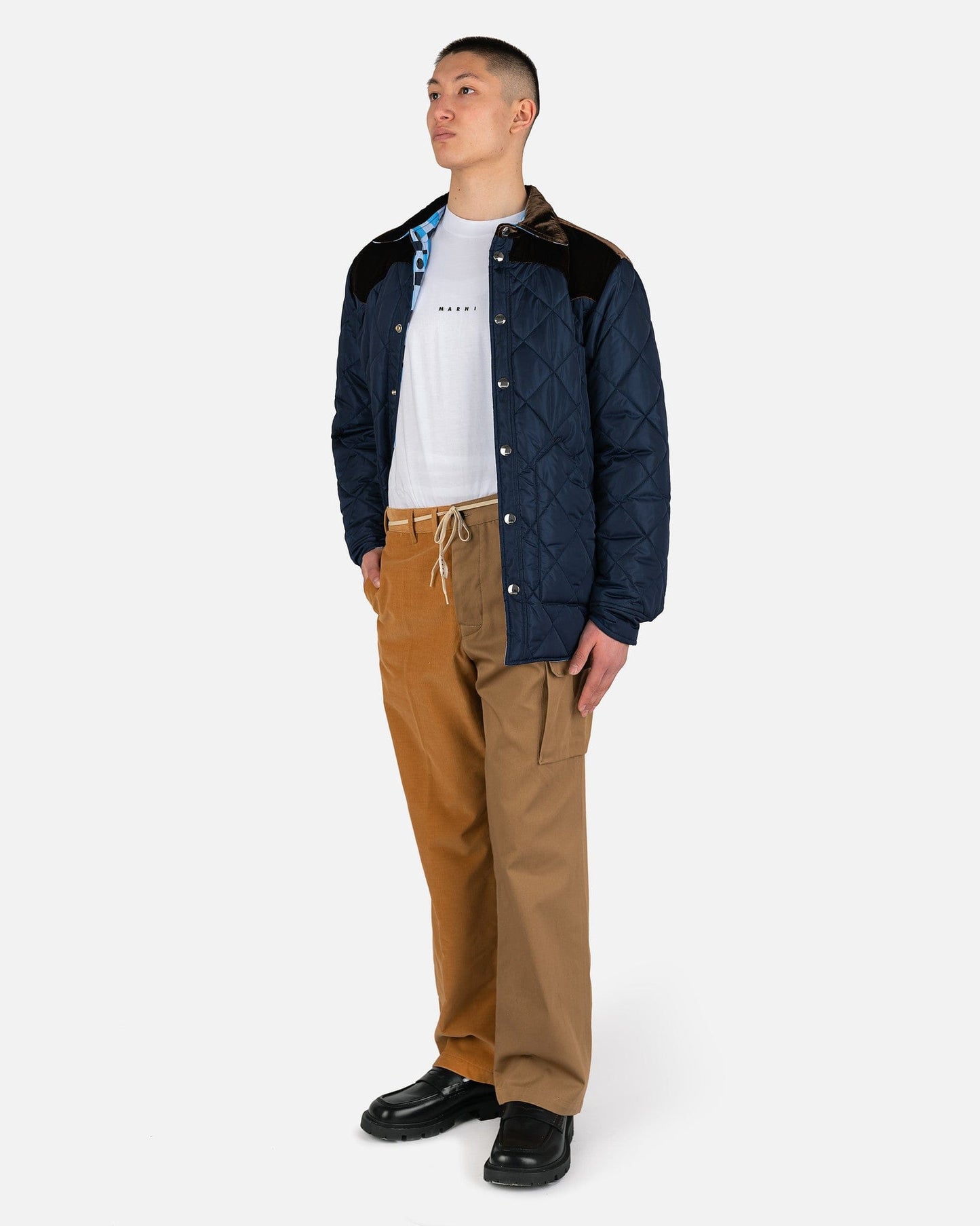 Marni Men's Jackets Lightweight Nylon Padded Jacket in Royal