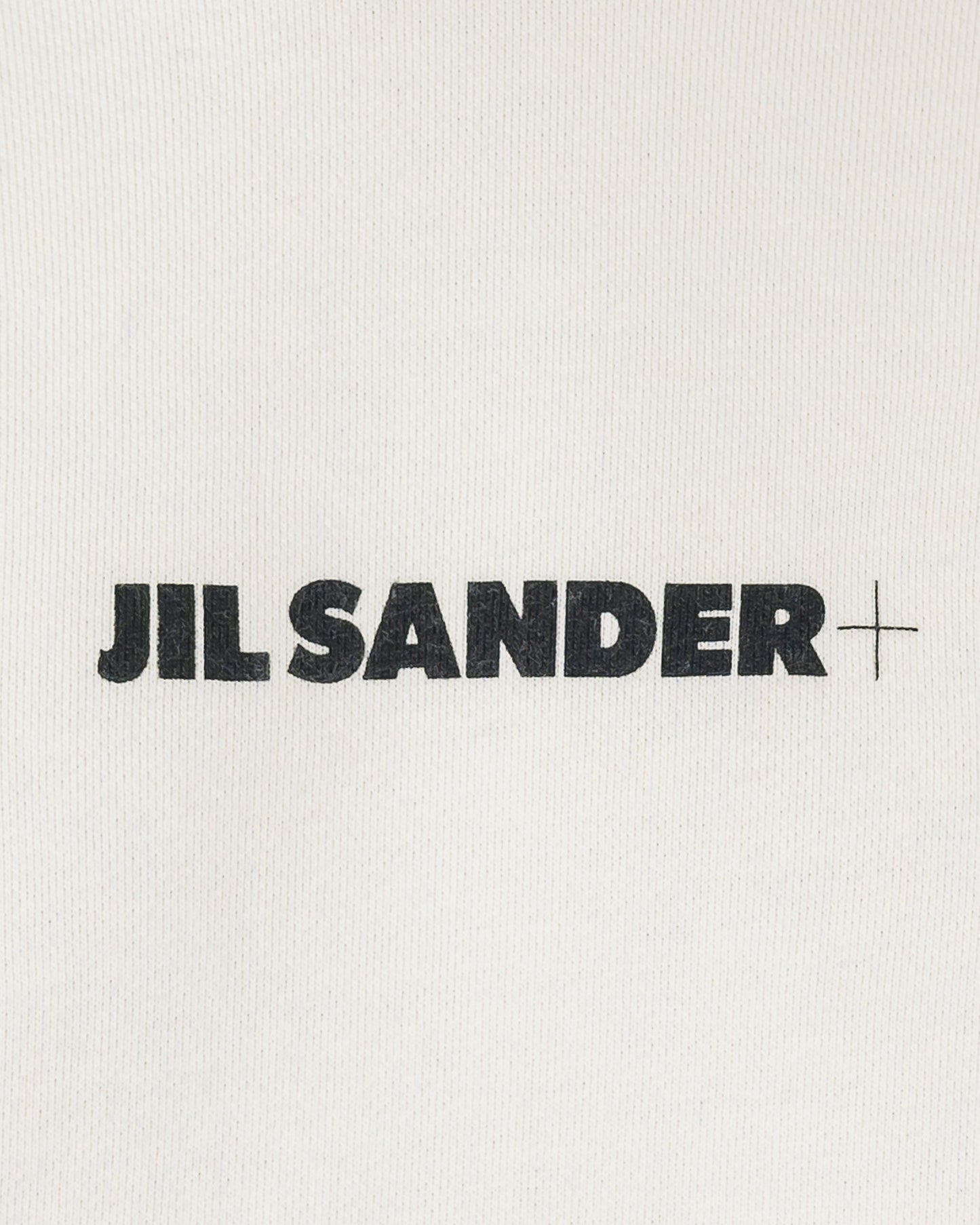 Jil Sander Men's Sweatshirts Logo Hoodie in Natural