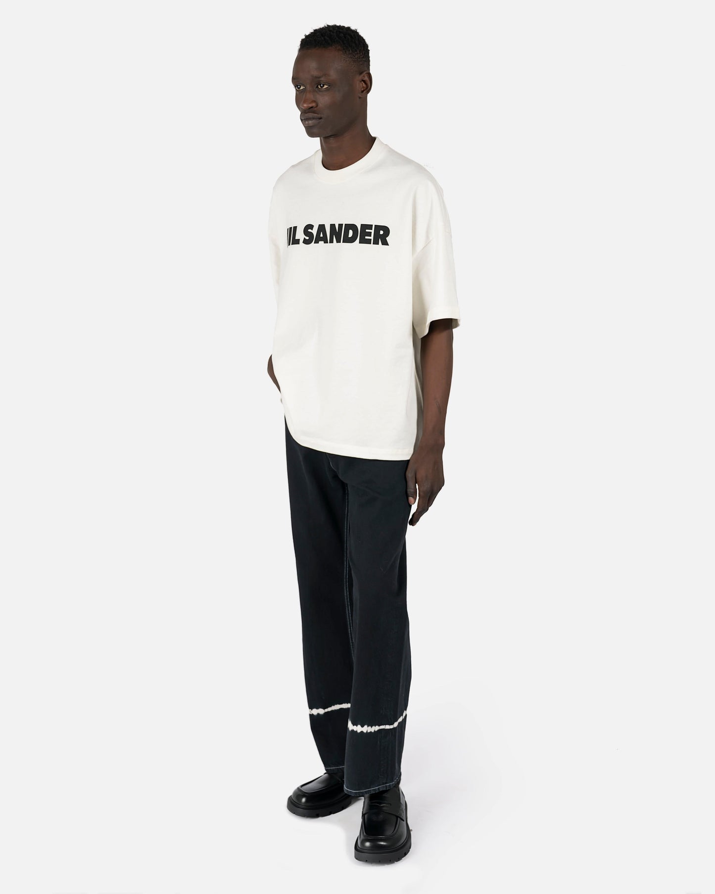Jil Sander Men's T-Shirts Logo T-Shirt in Natural