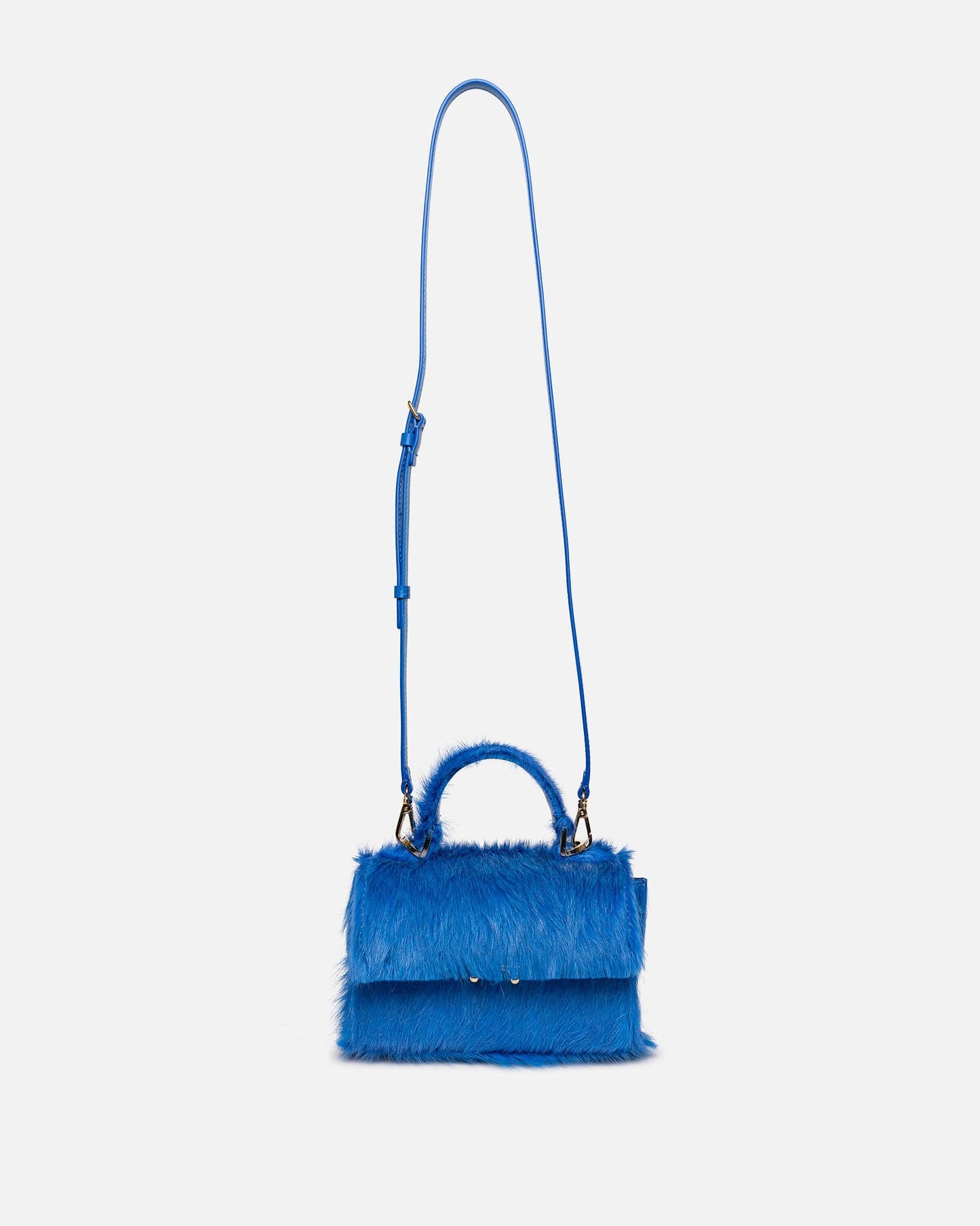 Marni Women Bags Long Calf-Hair Relativity Mini in Iris Blue