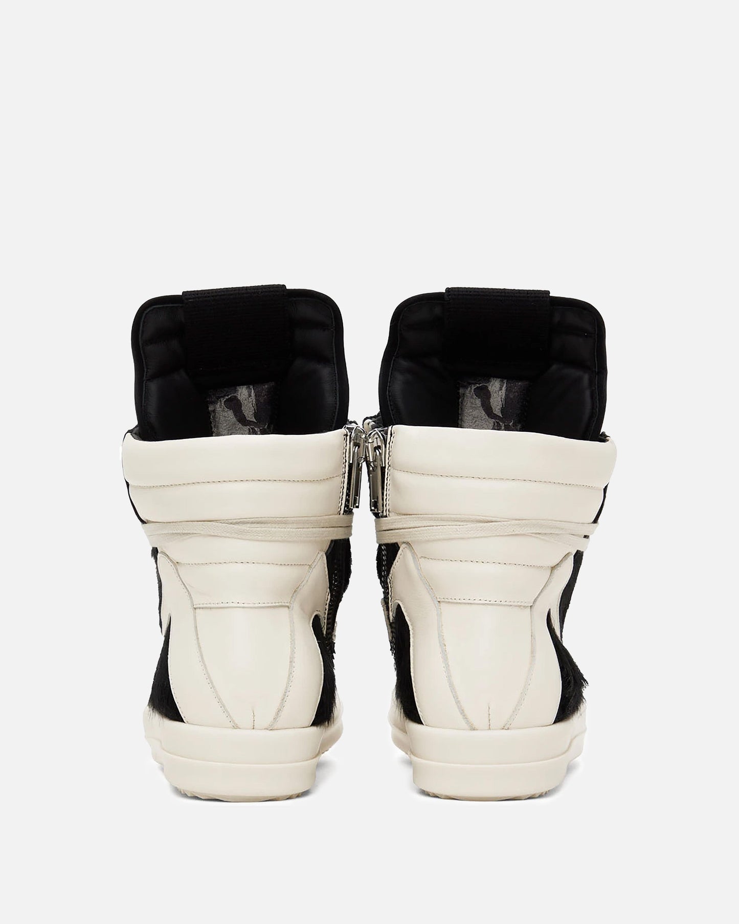 Rick Owens Men's Sneakers Long Hair Geobasket in Black