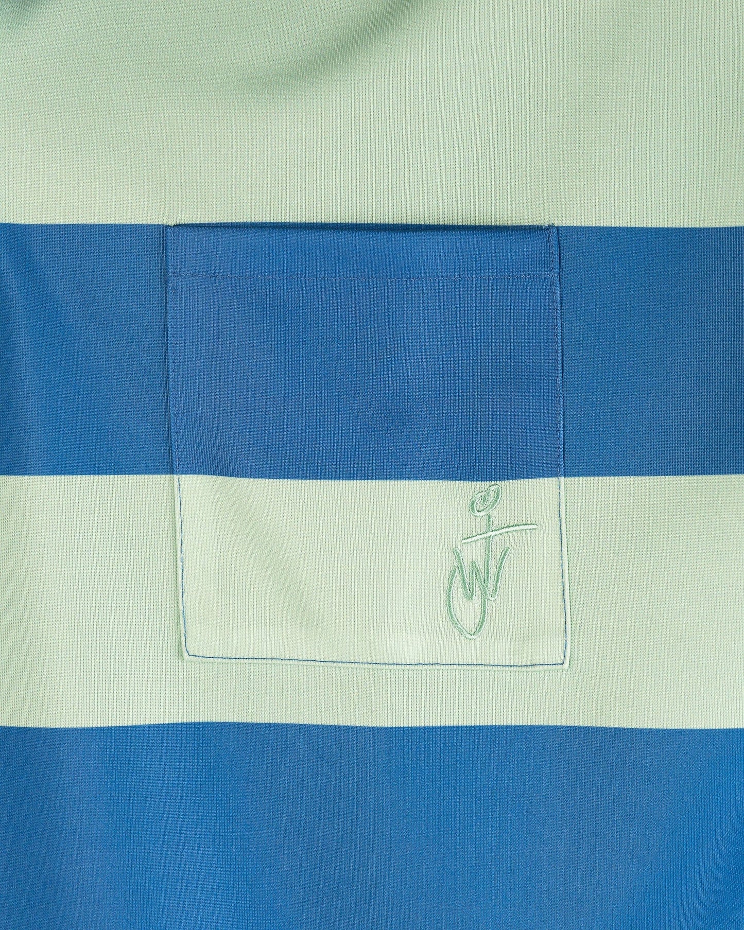 JW Anderson Men's Shirts Long Shirt Sleeve Polo Tee in Pistachio
