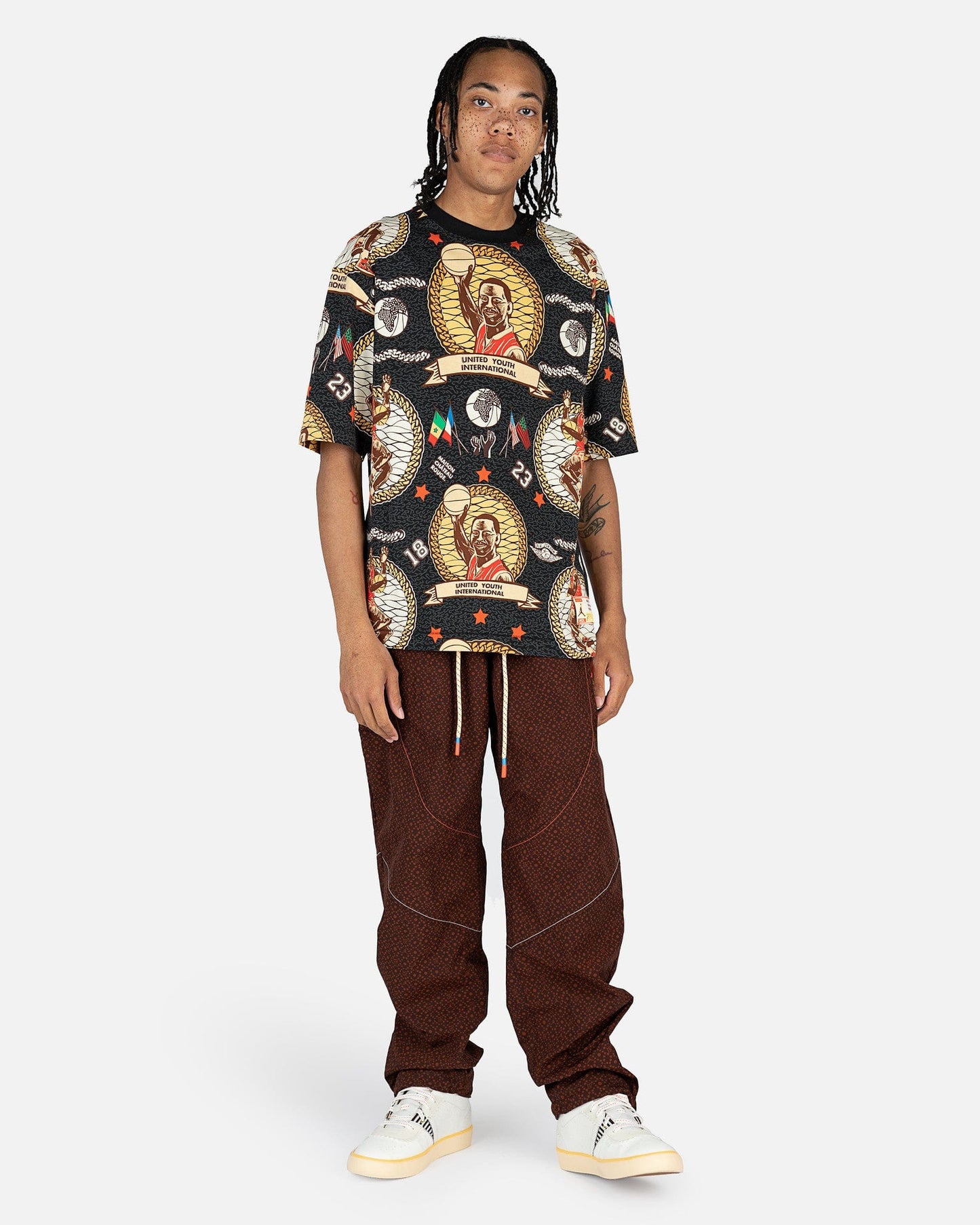 JORDAN Men's T-Shirts Maison Chateau Rouge S/S AOP Tee in Black/Sail