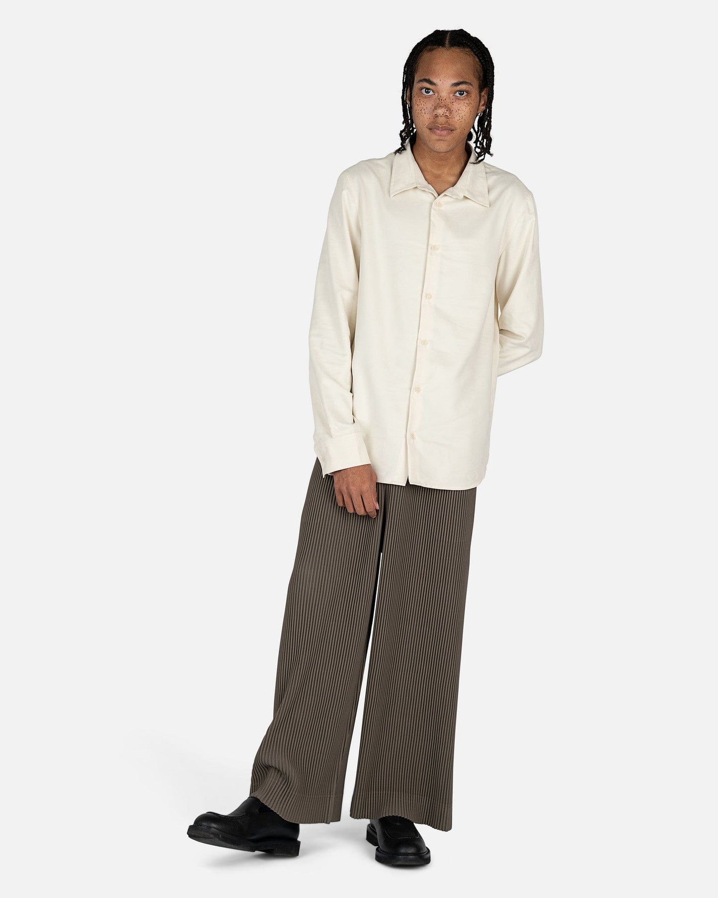 Homme Plissé Issey Miyake Men's Pants MC May Pants in Olive Drab