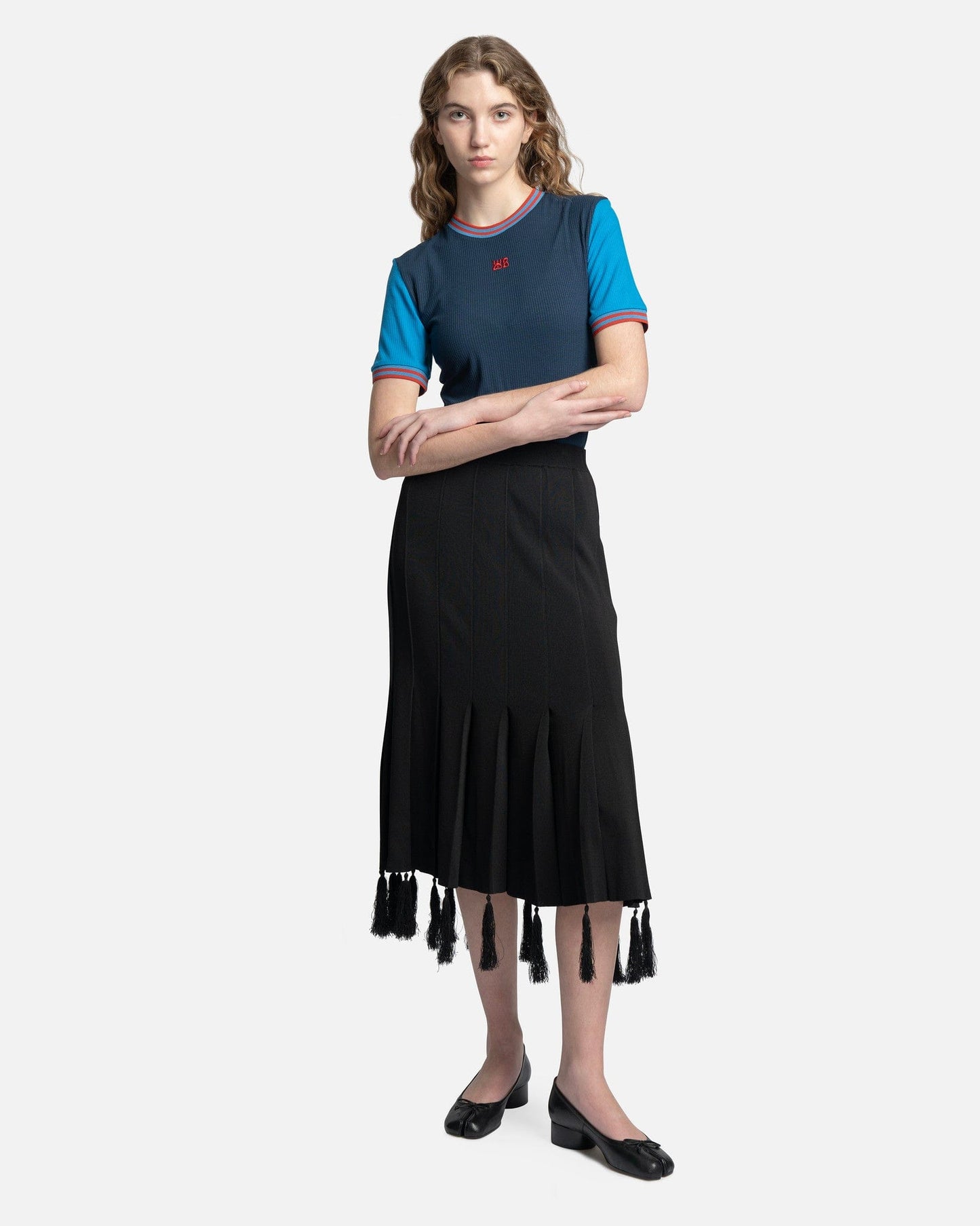 Wales Bonner Women Skirts Memoir Skirt in Black
