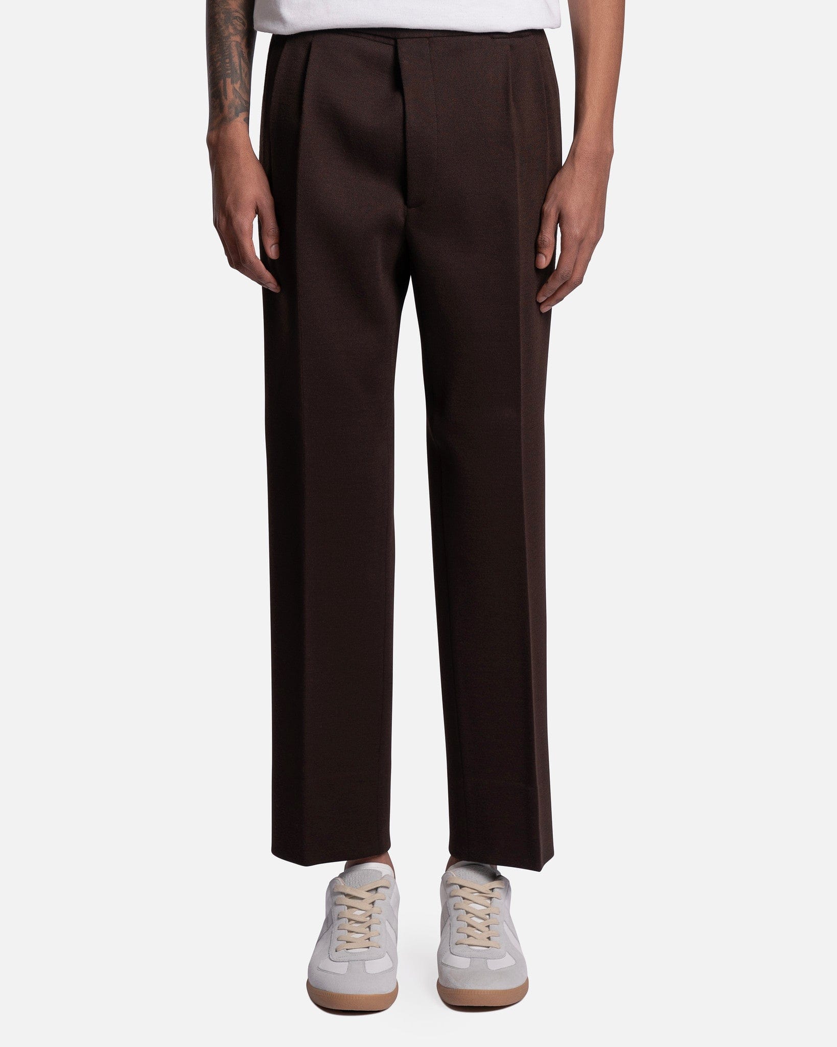 Milano Stitch Jersey Trousers in Nutmeg – SVRN