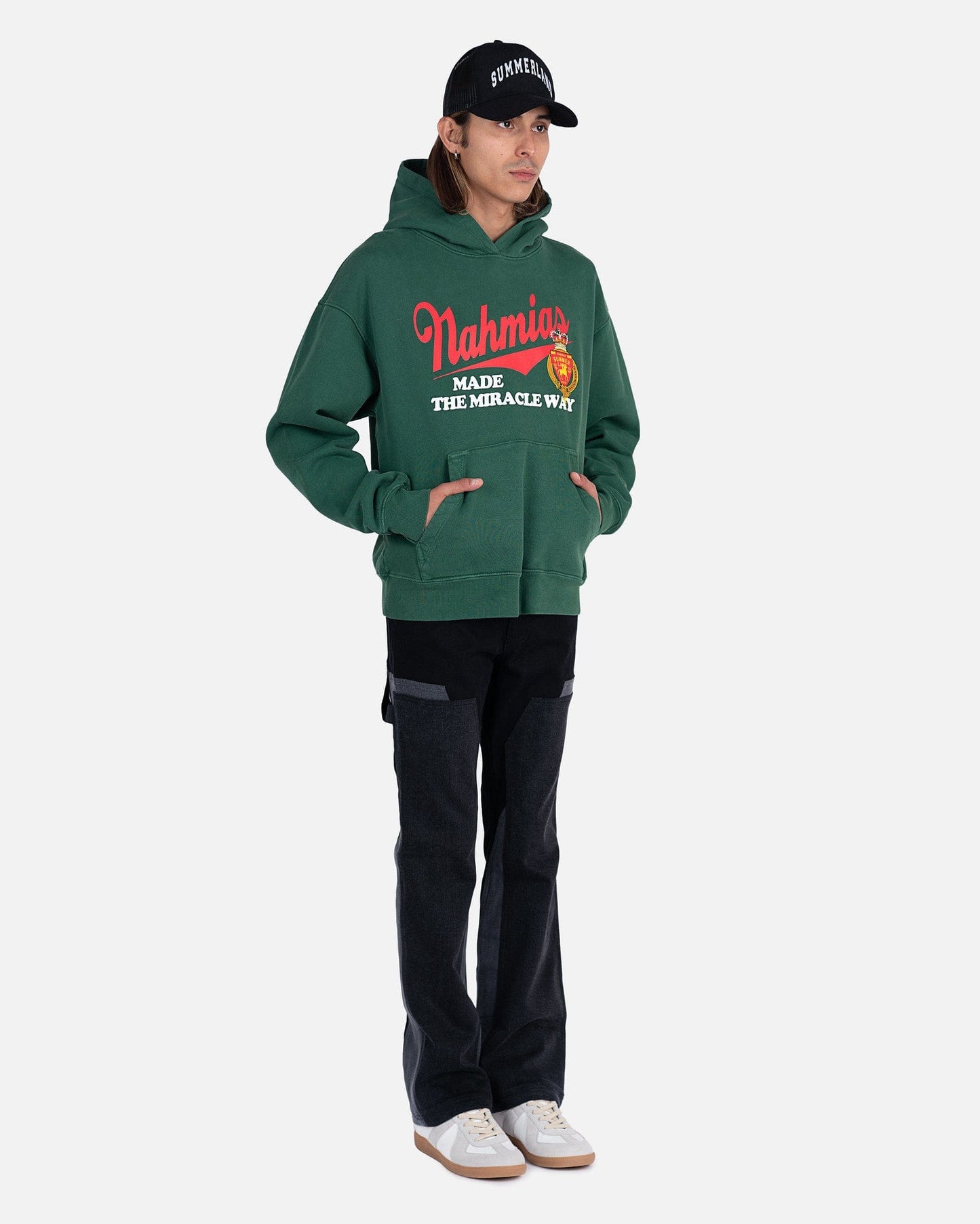 Nahmias Men's Sweater Miracle Way Hoodie in Green