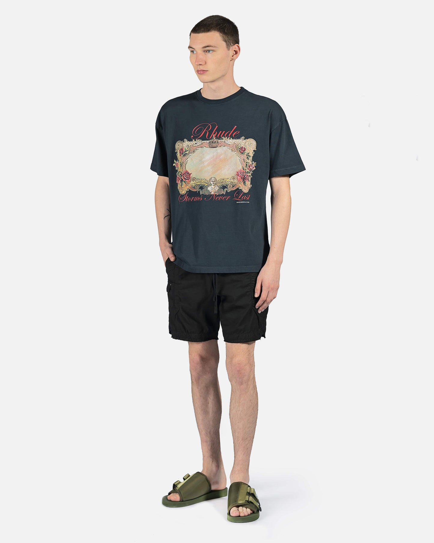 Rhude Men's T-Shirts Mirror Tee in Black