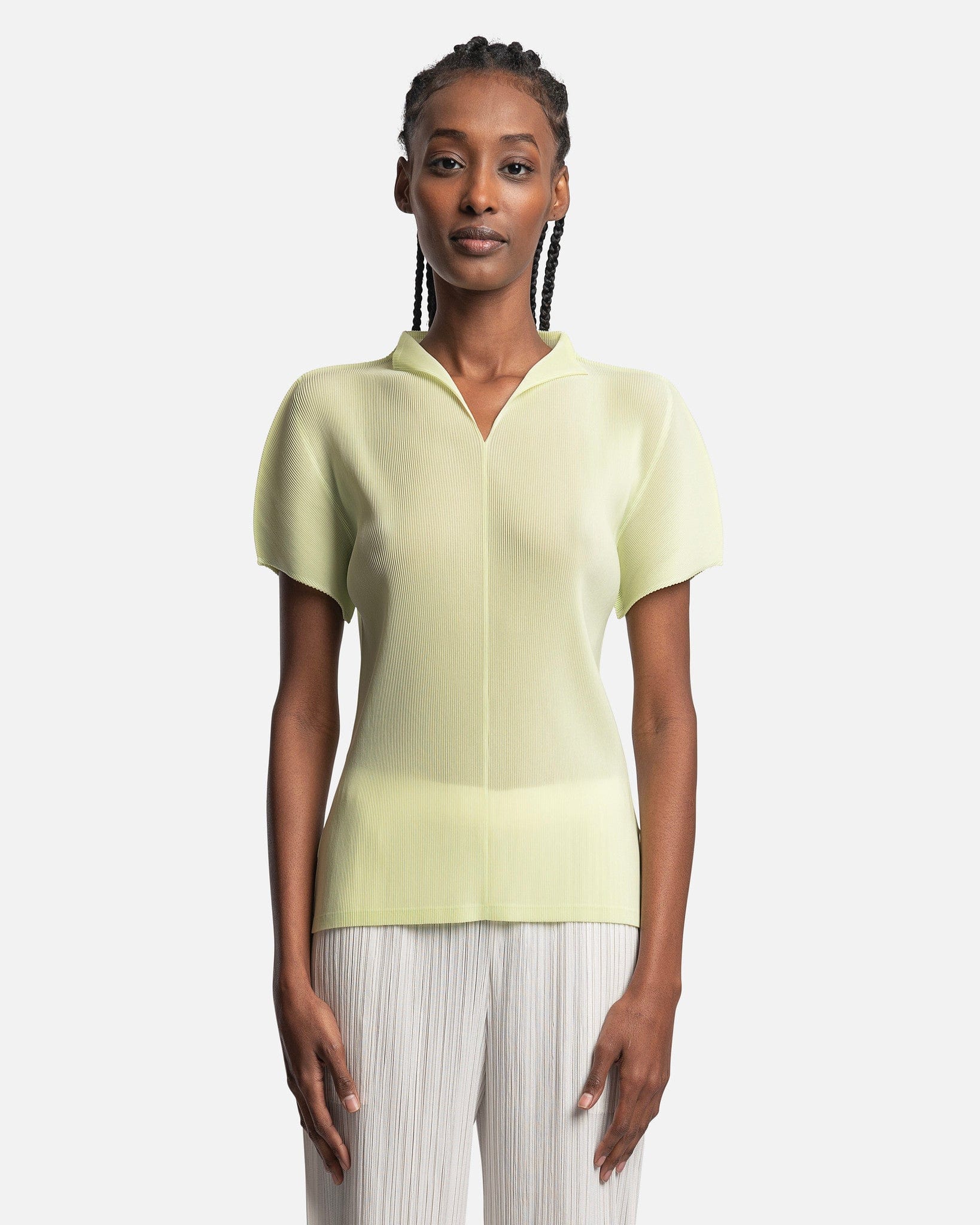 Mist Polo Top in Yellow Green