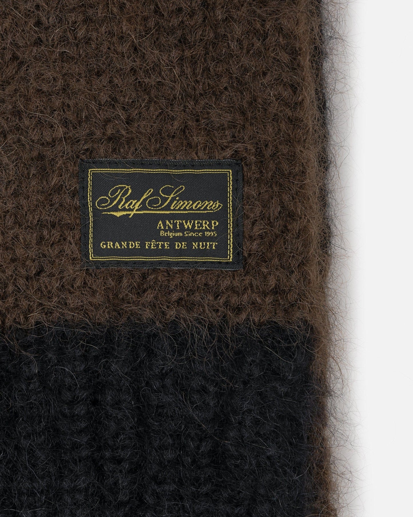 Raf Simons Scarves Mohair Scarf in Black Brown