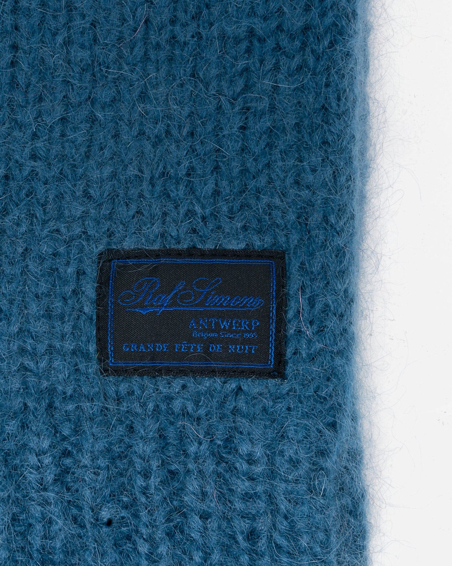 Raf Simons Scarves Mohair Scarf in Grey Blue