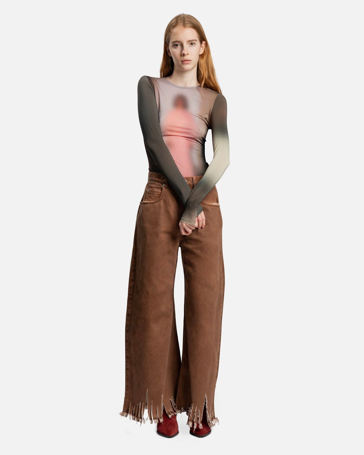 Paloma Wool Women Tops Morchis Long Sleeve T-Shirt in Taupe