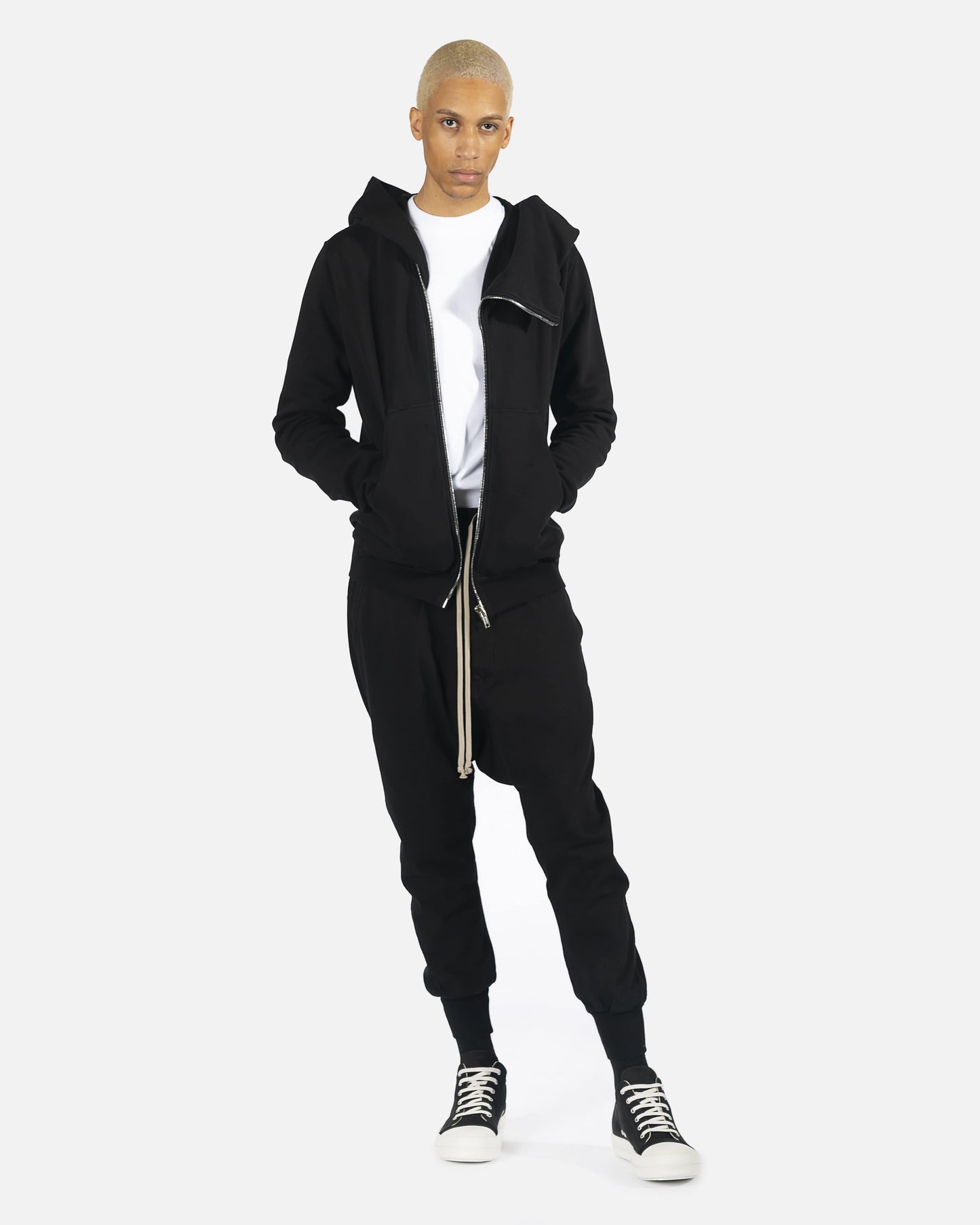 Rick Owens DRKSHDW Men's Sweatshirts Mountain Hoodie in Black