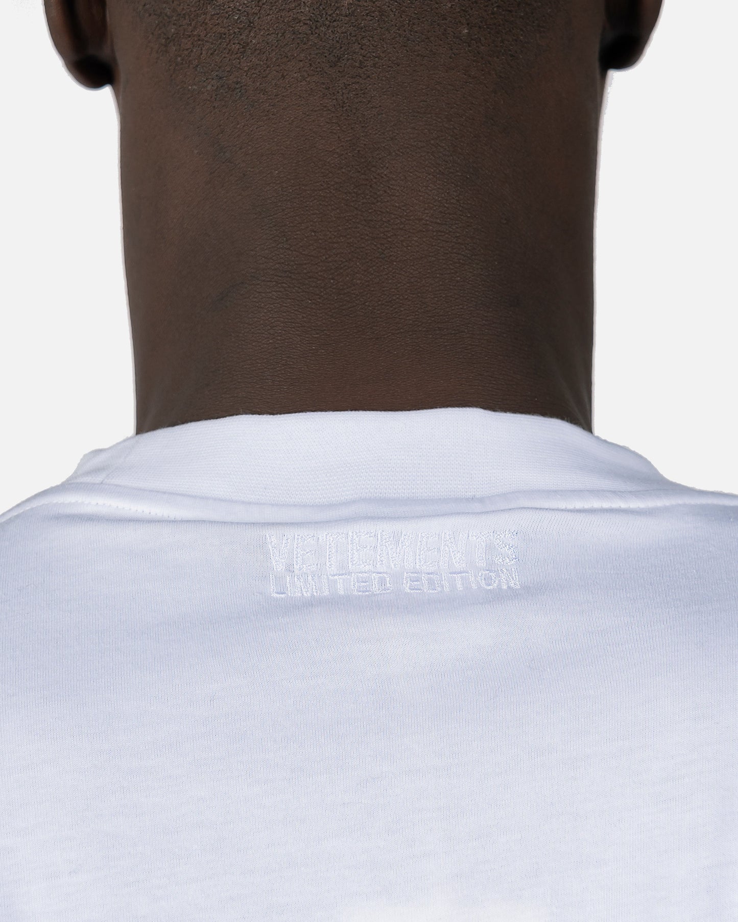 VETEMENTS Men's T-Shirts Multicolor Crystal Logo T-Shirt in White