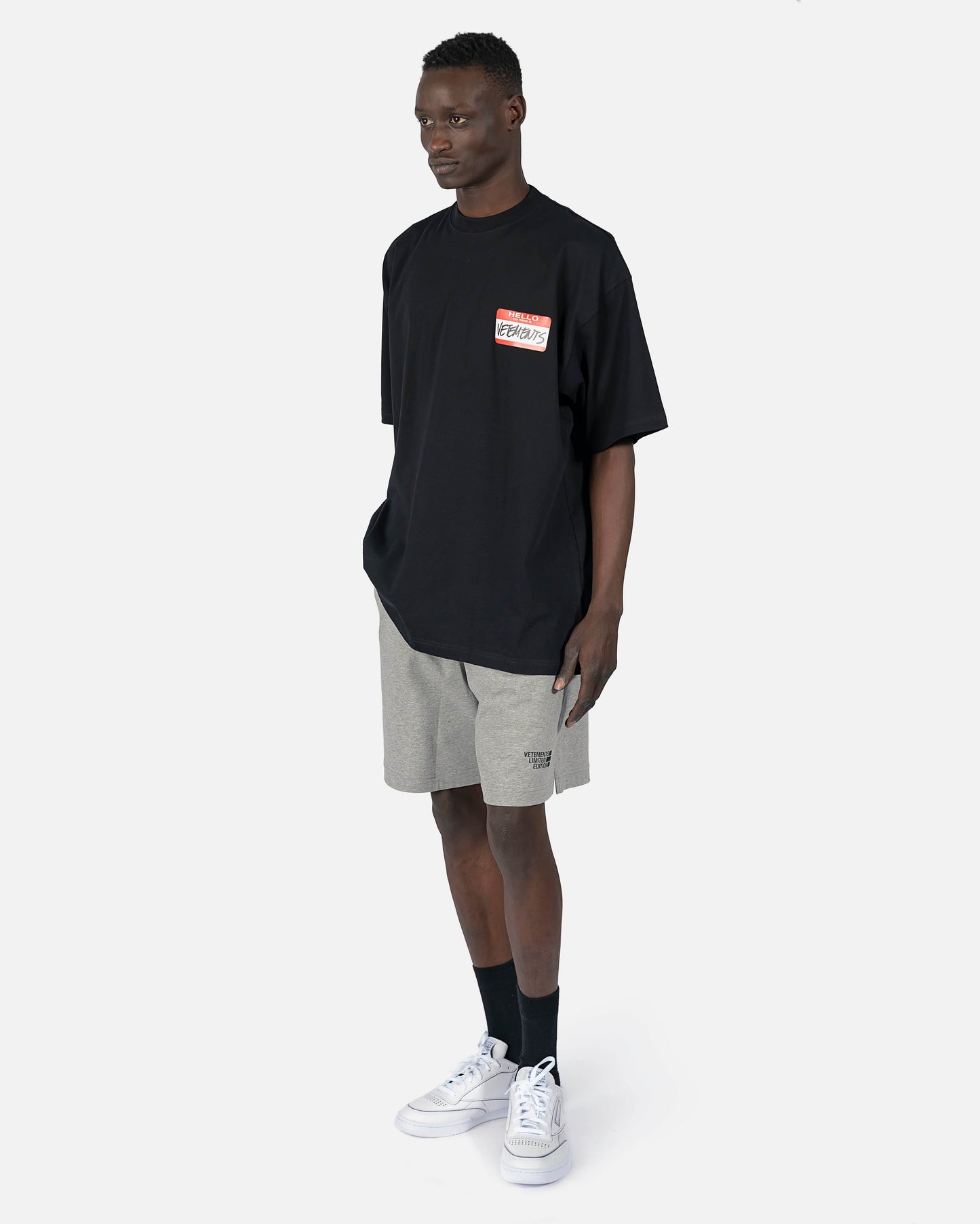 VETEMENTS Men's T-Shirts My Name is VETEMENTS T-Shirt in Black