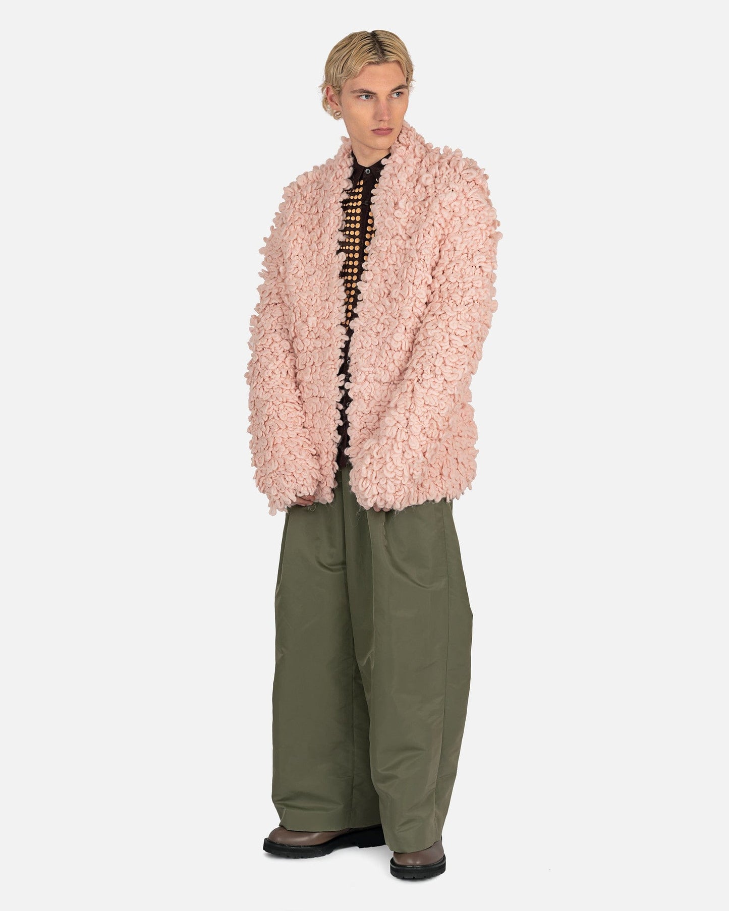 Dries Van Noten Men's Sweatshirts Nepal Cardigan in Blush
