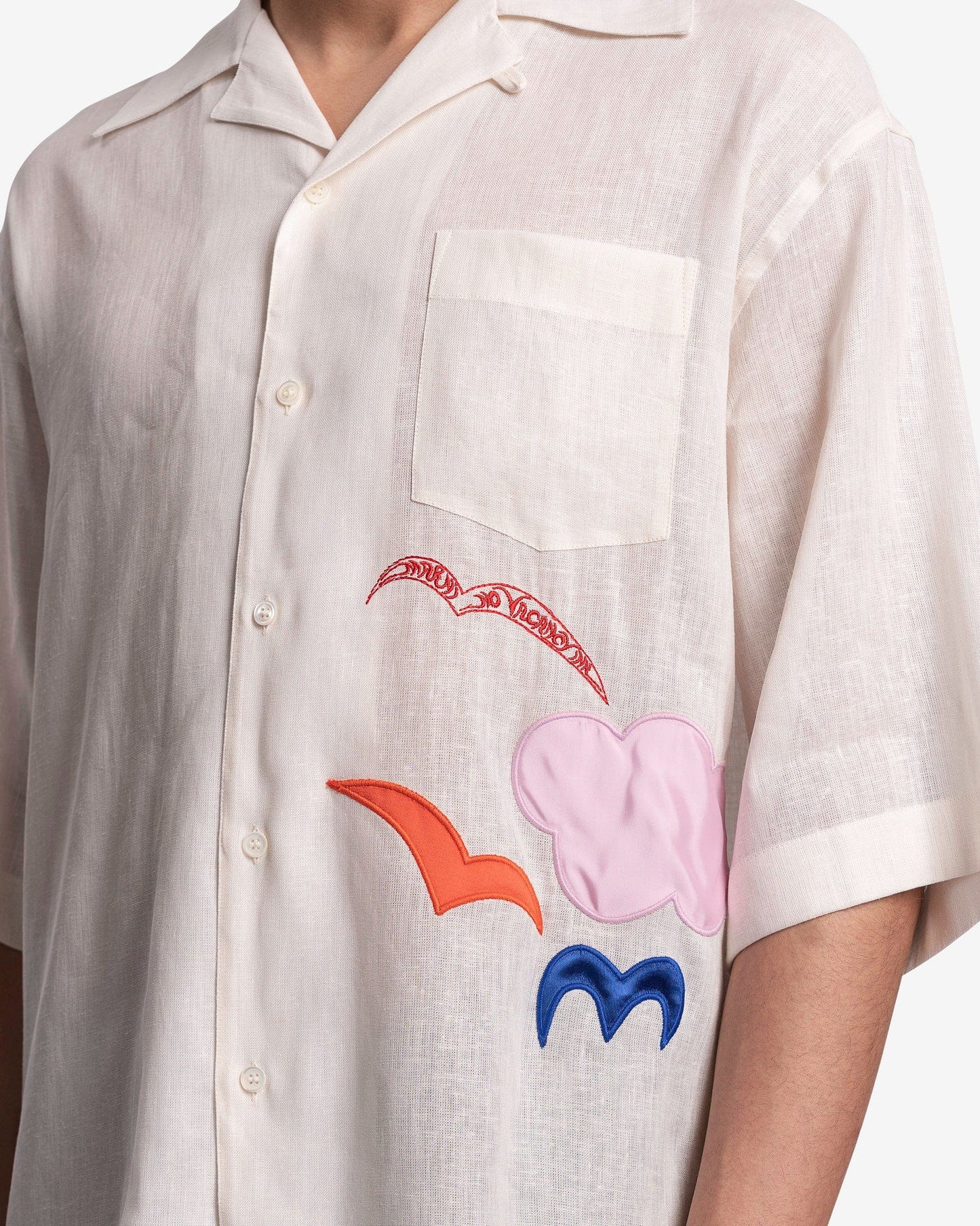 Marni Men's Shirts No Vacancy Inn Cheesecloth Shirt in Limestone