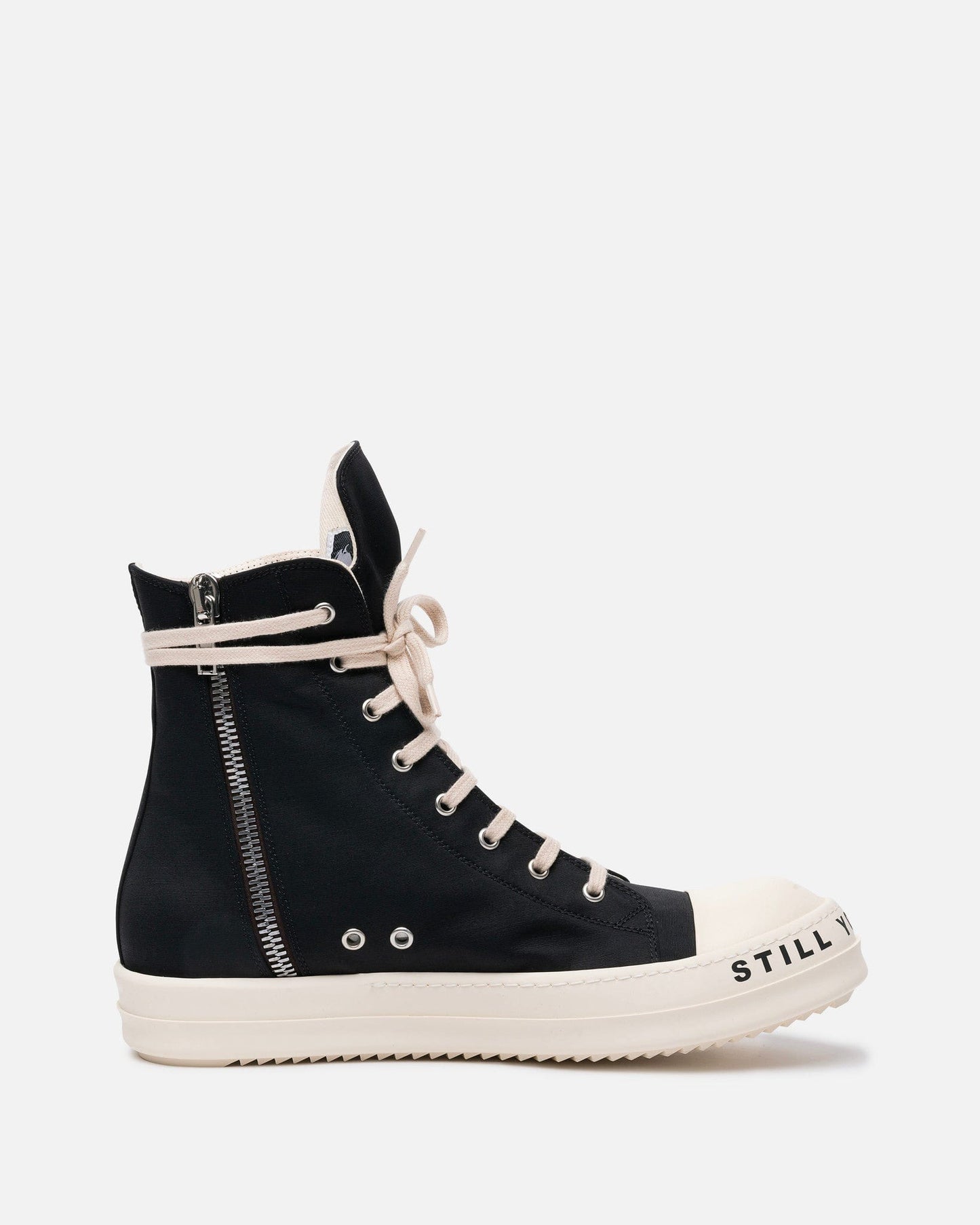 Rick Owens DRKSHDW Men's Sneakers Nylon Ramones in Black/Milk