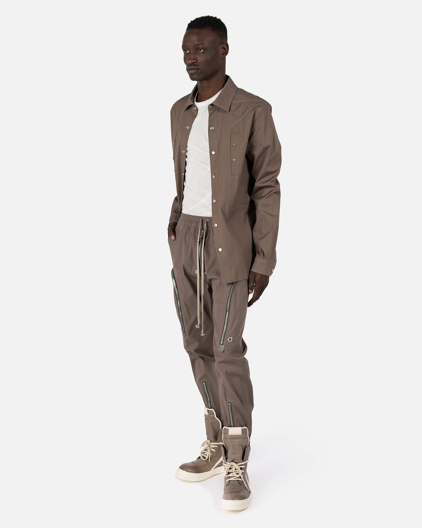 Rick Owens Men's Jackets Outershirt in Dust