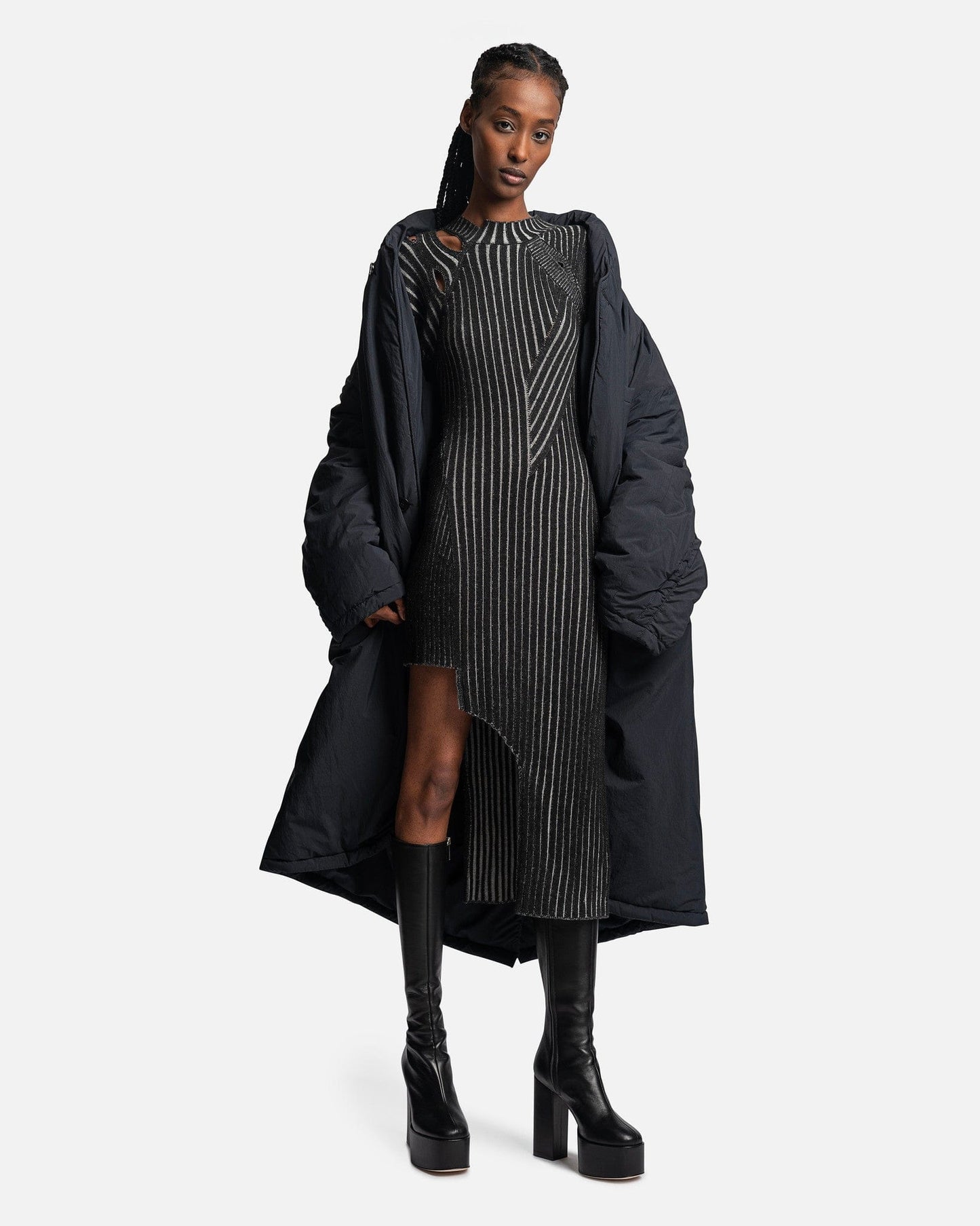 Maison Margiela Women Jackets Oversized Coat in Black