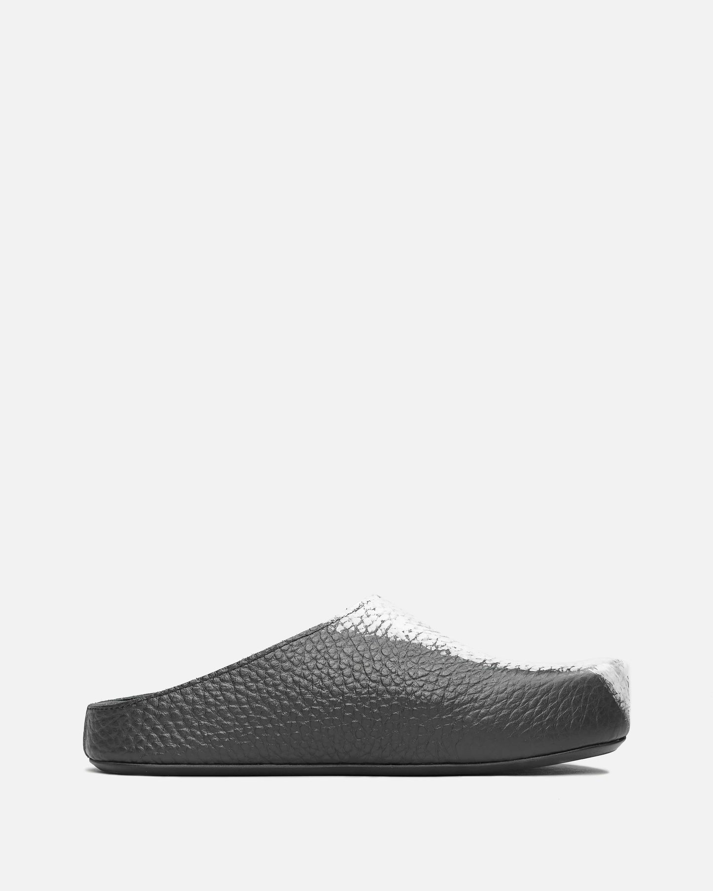 Marni Men's Shoes Paint Stripe Sabot in Black