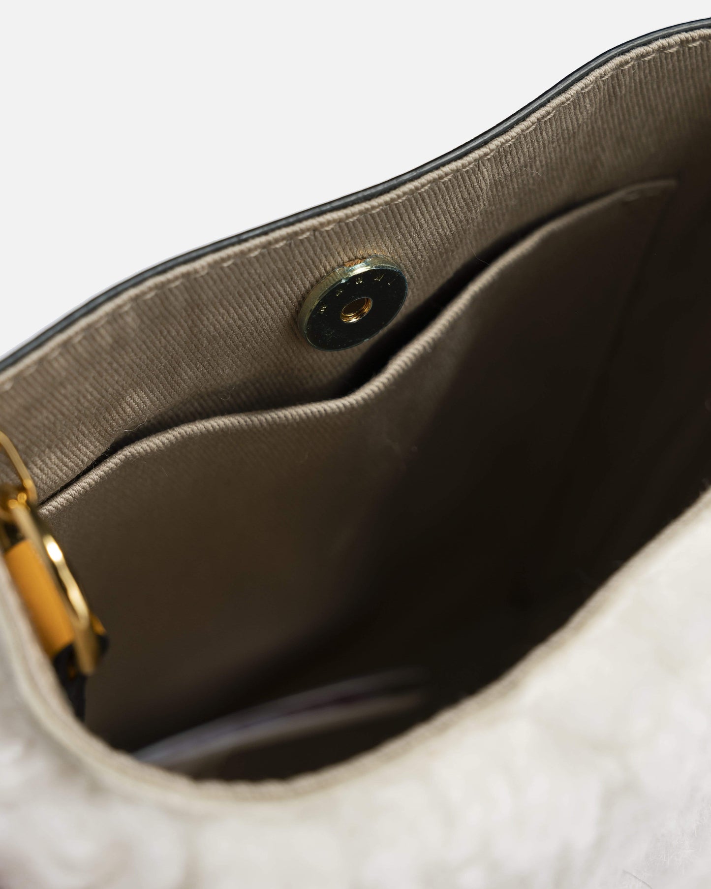 Marni Women Bags Paneled Crossbody Bag in White/Yellow