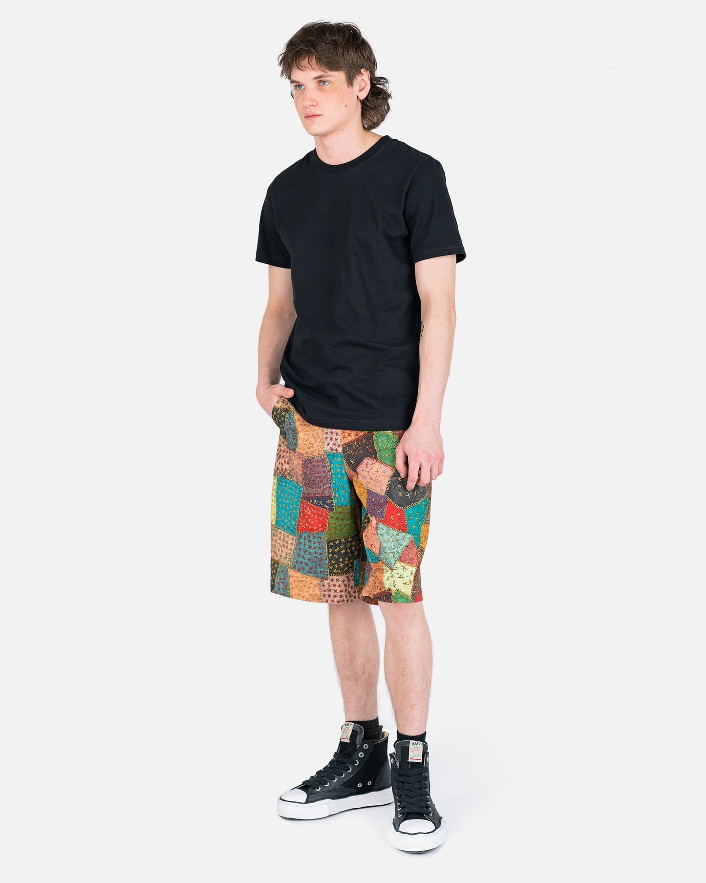 Andersson Bell Men's Shorts Patchwork Printed Cotton Shorts in Multi